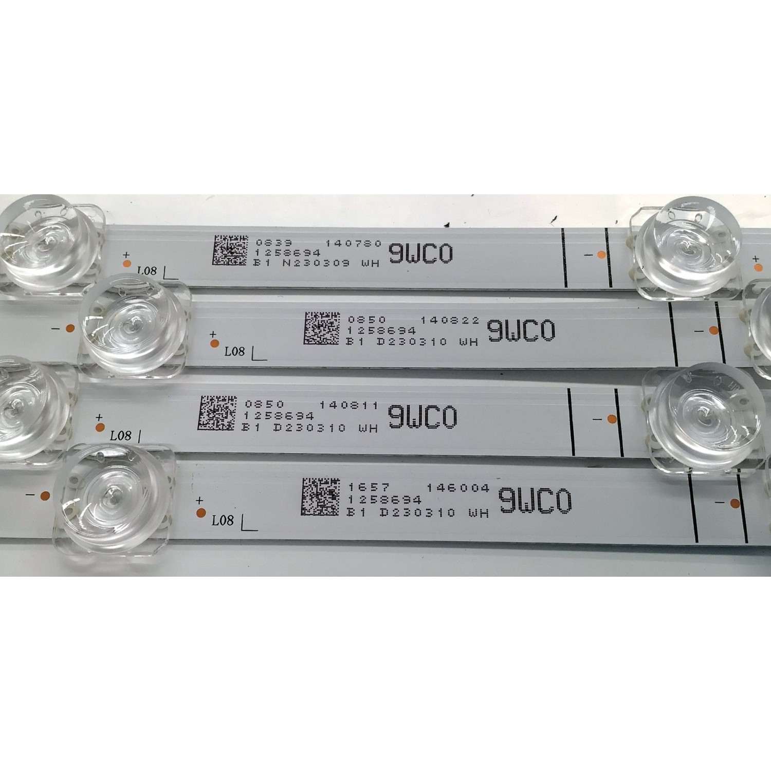 KIT DE LEDS PARA TV HISENSE ORIGINAL 4 PIEZAS / NUMERO DE PARTE JL.D550A1330-003BS-M_V01 / HD550Y1U62-T0L6 / 2021020401 / 1258694 / MODELOS 55R6G / 55A6G / 55R6095G5 / 55R6070G / 55E7HQ / 55A6H / 55A65H / 55R7G5 / 55A7GV / 55C350KU / 55C350LU - Imagen 3