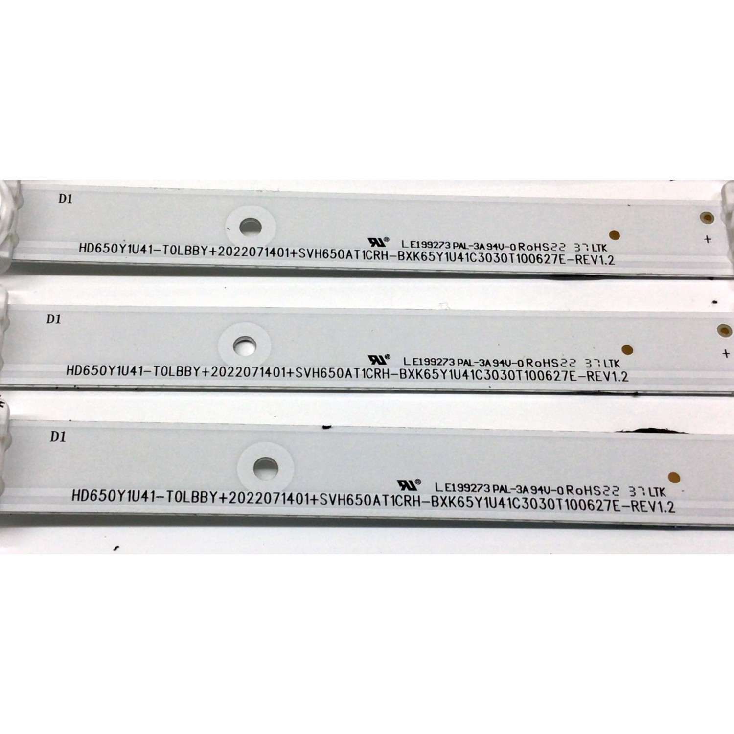 KIT DE LED'S PARA TV HISENSE ORIGINAL 10 PIEZAS / NUMERO DE PARTE CRH-BXK65Y1U41C3030T100627E-REV1.2 / HD650Y1U41-T0LBBY / 2022071401 / HD650Y1U41-T0LBBY+2022071401+SVH650AT1CRH / 25140902 / PANEL HD650Y1U41-T0LBBY / JR645R3HA3L / MODELO 65A6H - Imagen 4