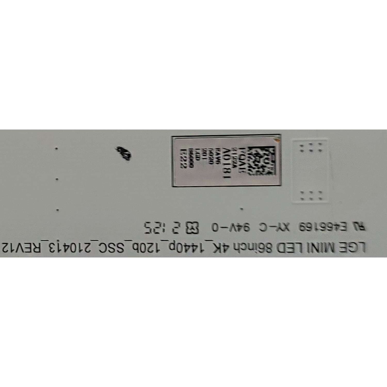 KIT DE LEDS PARA TV LG (12 PZ) / NUMERO DE PARTE EAV65020201 / LGE MINI LED 86INCH 4K_1440P_120B_SSC_210413_REV12 / 86000 / PANEL NC860MQD-AAKH1 / MODELO 86QNED90UPA.AUSYLJR - Imagen 2