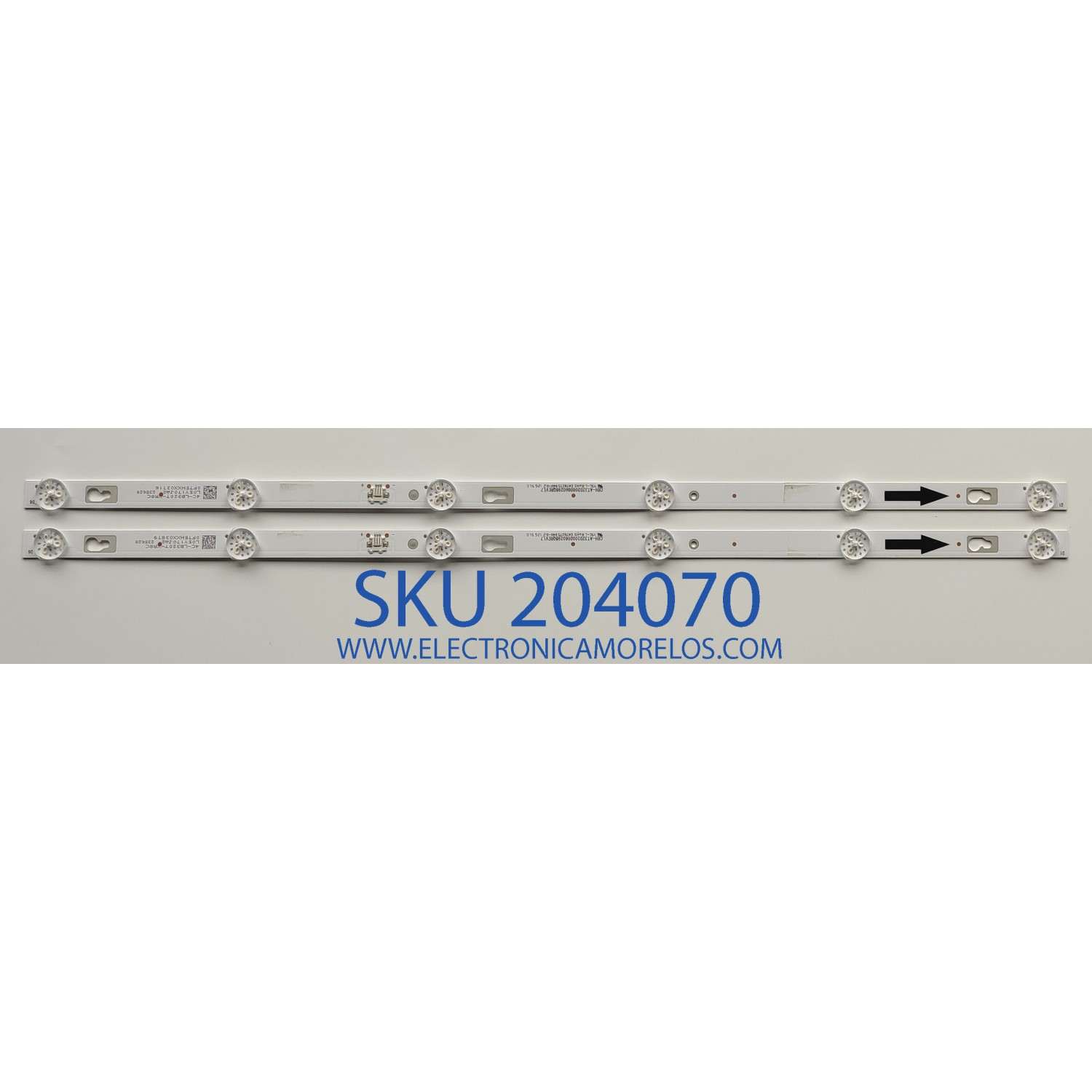 KIT DE LEDS ORIGINAL PARA TV JVC 2 PIEZAS / NUMERO DE PARTE CRH-AT32D2000060298QREV1.7 / 4C-LB320T-XR8C / AT32D2000B / AT32D2000060298QREV1 / E479275 / CRH-AT32D2000060298QREV1.7 / L05Y170JA2 / MODELOS SI32HS / 32EVLB