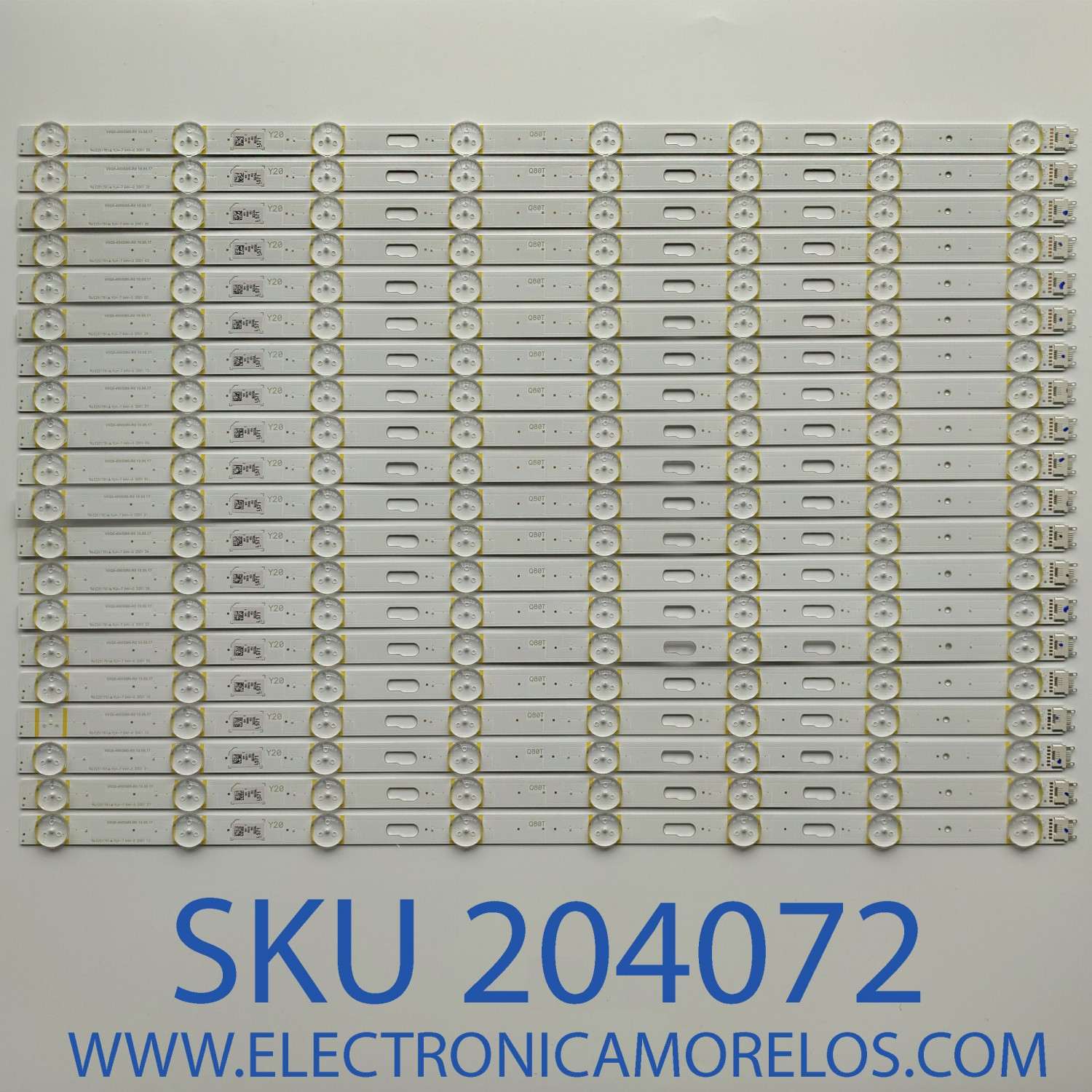 KIT DE LEDS PARA TV SAMSUNG (20 PZ) / NUMERO DE PARTE BN96-50370A / V0Q8-490SM0-R0 / PANEL CY-TT049HMLV1H / MODELO QN49Q80TAFXZA FA01 / QN49Q8DTAFXZA FA01