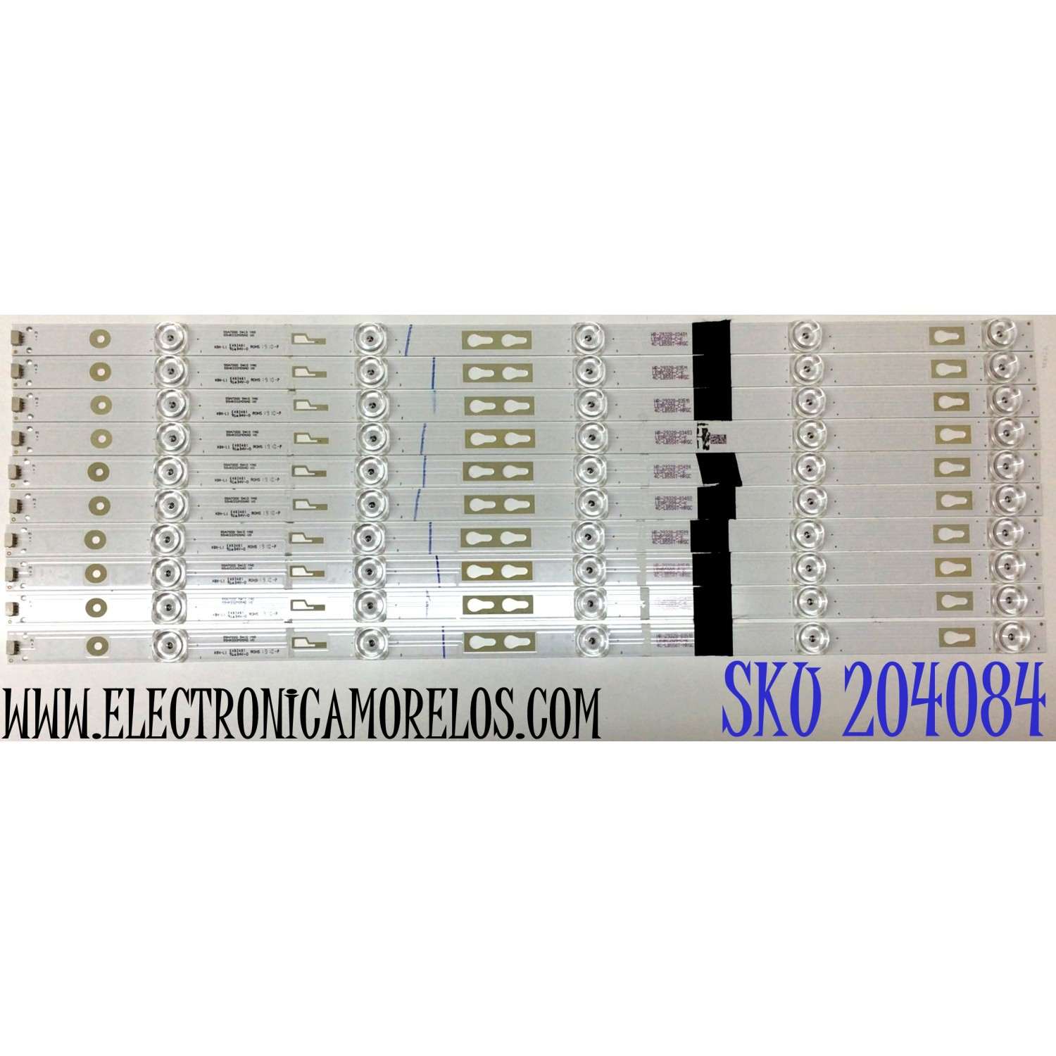 KIT DE LED'S PARA TV KALLEY (10 PIEZAS) / NUMERO DE PARTE 4C-LB550T-HRGC / 55HR332M05AD / 55A7000 / HBH-L1 / PANEL LVU550LGDX E0110 / MODELO K-LED55UHDSPK