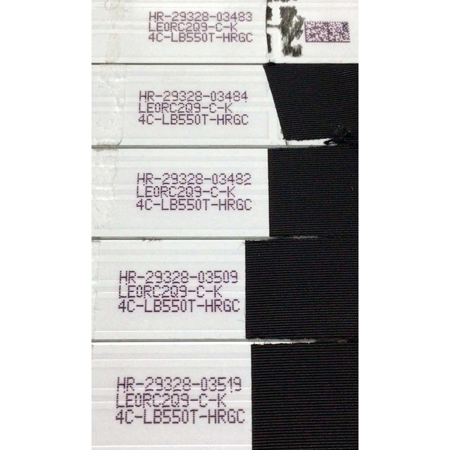 KIT DE LED'S PARA TV KALLEY (10 PIEZAS) / NUMERO DE PARTE 4C-LB550T-HRGC / 55HR332M05AD / 55A7000 / HBH-L1 / PANEL LVU550LGDX E0110 / MODELO K-LED55UHDSPK - Imagen 3