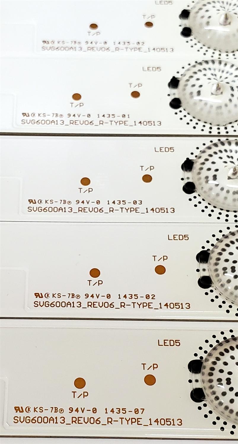 KIT DE LED'S PARA TV SONY ((10 PIEZAS)) / NUMERO DE PARTE SVG600A13 / SVG600A13_REV06_L-TYPE_140513 / SVG600A13_REV06_R-TYPE_140513 / 60D3503V1W5C1B57317M / 60D3503V1W6C1B66917M / 20210324 / PANEL S600FHB-1 / MODELO KDL-60R510A - Imagen 2