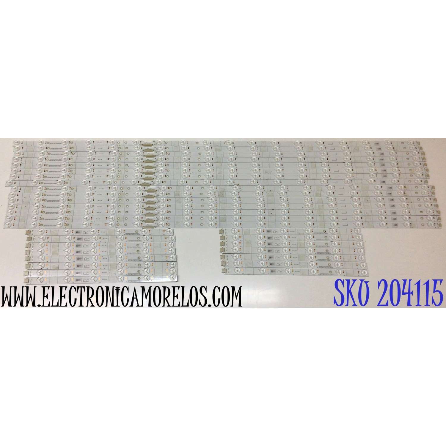 KIT DE LED'S PARA TV HISENSE (30 PIEZAS) / NUMERO DE PARTE LB7502B / HD750Y6Q52+2021022301+L / HD750Y6Q52+2021022301+R / MODELO 75"