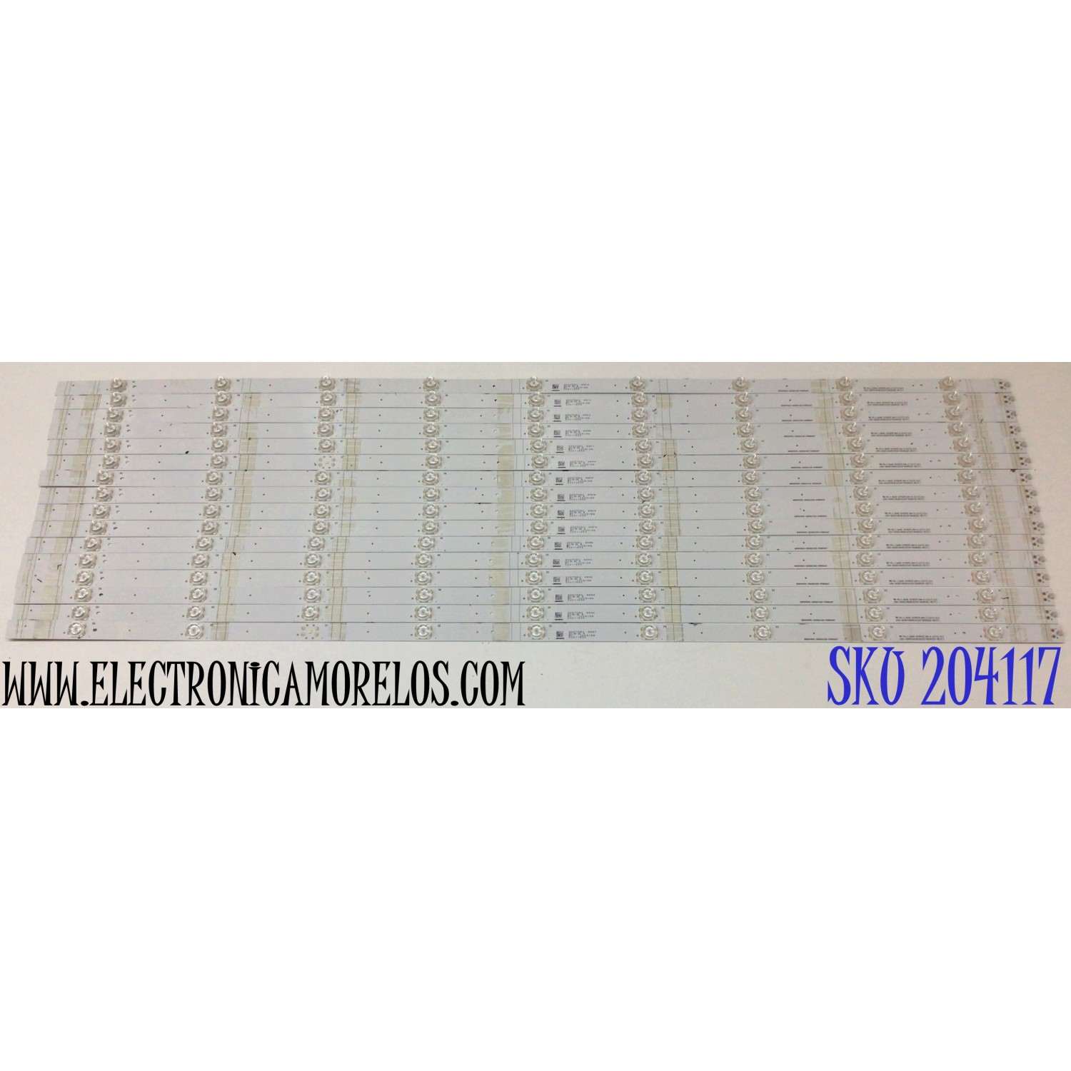 KIT DE LED'S PARA TV HISENSE (16 PIEZAS) / NUMERO DE PARTE SVH850A07 / HD850V8U81 / 2020021302 / CRH-BX85V8U813030T160902D-REV1.1 / HD850V8U81-2020021302-SVH850A07 / 1238189 / 22311500 / PANEL HD850V8U81\S0\GM\ROH / MODELO 85H6510G
