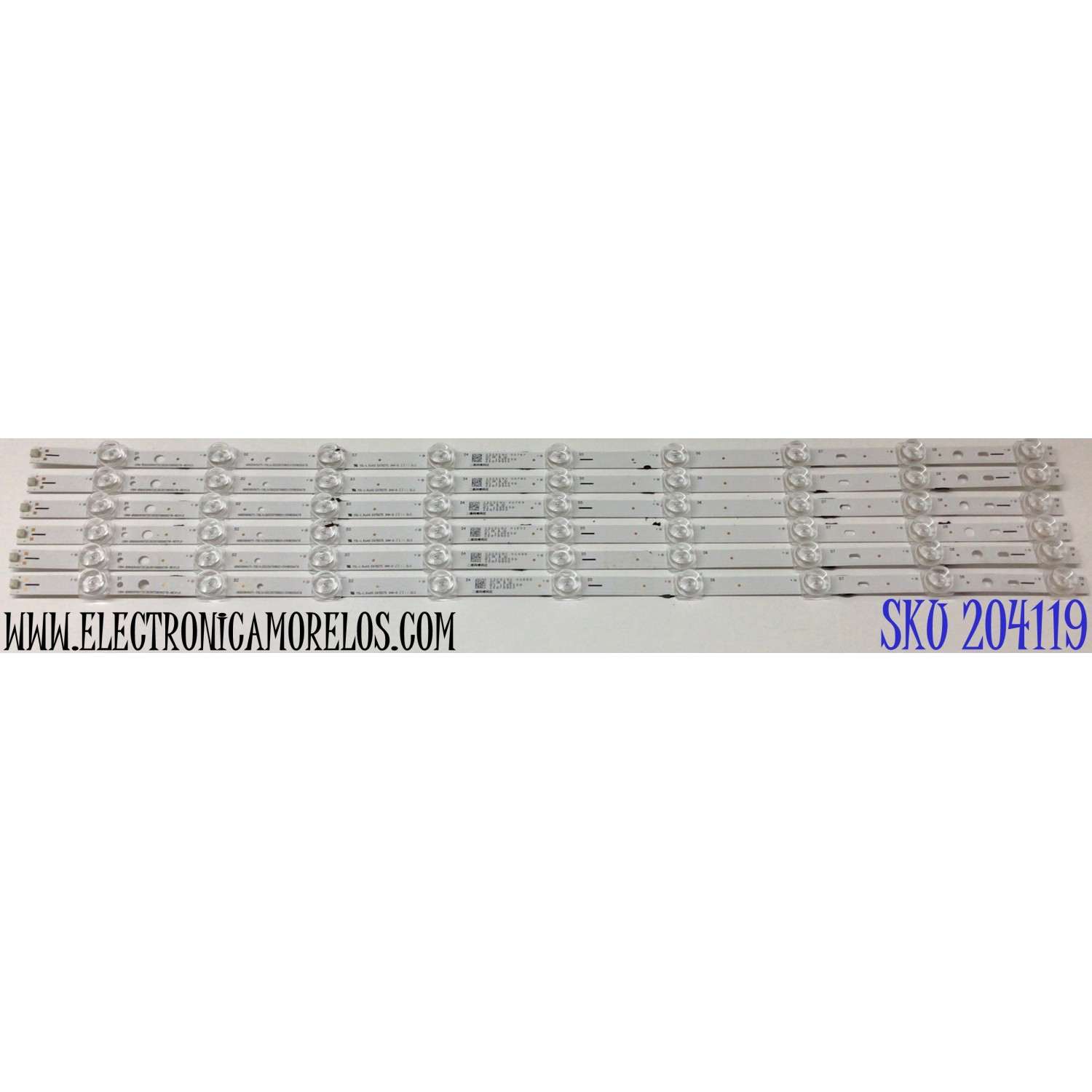 KIT DE LED'S PARA TV HISENSE ((6 PIEZAS)) / NUMERO DE PARTE CRH-BXK65H1U72C3030T0609278-REV1.5 / HD650H1U71-T0L1+2022070802+SVH650AT9 / HD650H1U71-T0L1 / SVH650AT9 / 1285538 / 25878900 / PANEL HD650H1U71-T0L1\S1\SM\ROH / MODELO 65A6KV
