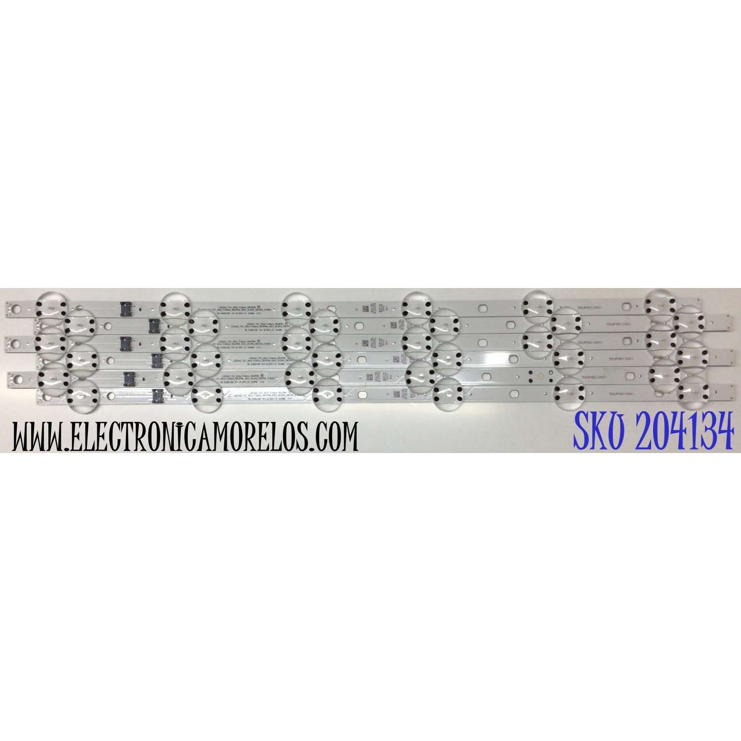 KIT DE LED'S PARA TV LG (6 PIEZAS) / NUMERO DE PARTE EAV65044201 / LEDAZ_Y21_SLIM TRIDENT_50UP80_HKC_(0.4PI)_REV03_210901 / Y21_SLIM TRIDENT_50UP80\NANO75_REV04_220914_0.4PI SILK / PANEL NC500TQG / DISPLAY V500DJ7-QE1 / MODELOS 50UQ8000AUB / 50UQ7070ZUE