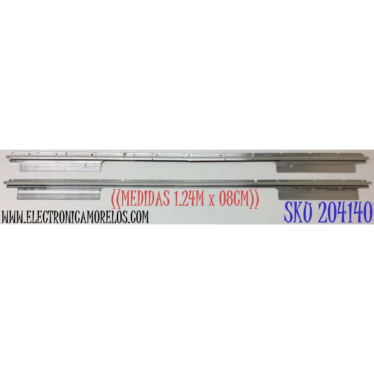 KIT DE LED'S PARA TV PHILIPS (2 PIEZAS) / NUMERO DE PARTE STS550A04 / LJ64-02219A / LJ64-02220A / STS550A04_S550A_70A5_100107 / D000712A1 / D000714A1 / PANEL LTA550HJ04 / MODELO 55'' / ((MEDIDAS 1.24M x 08CM))
