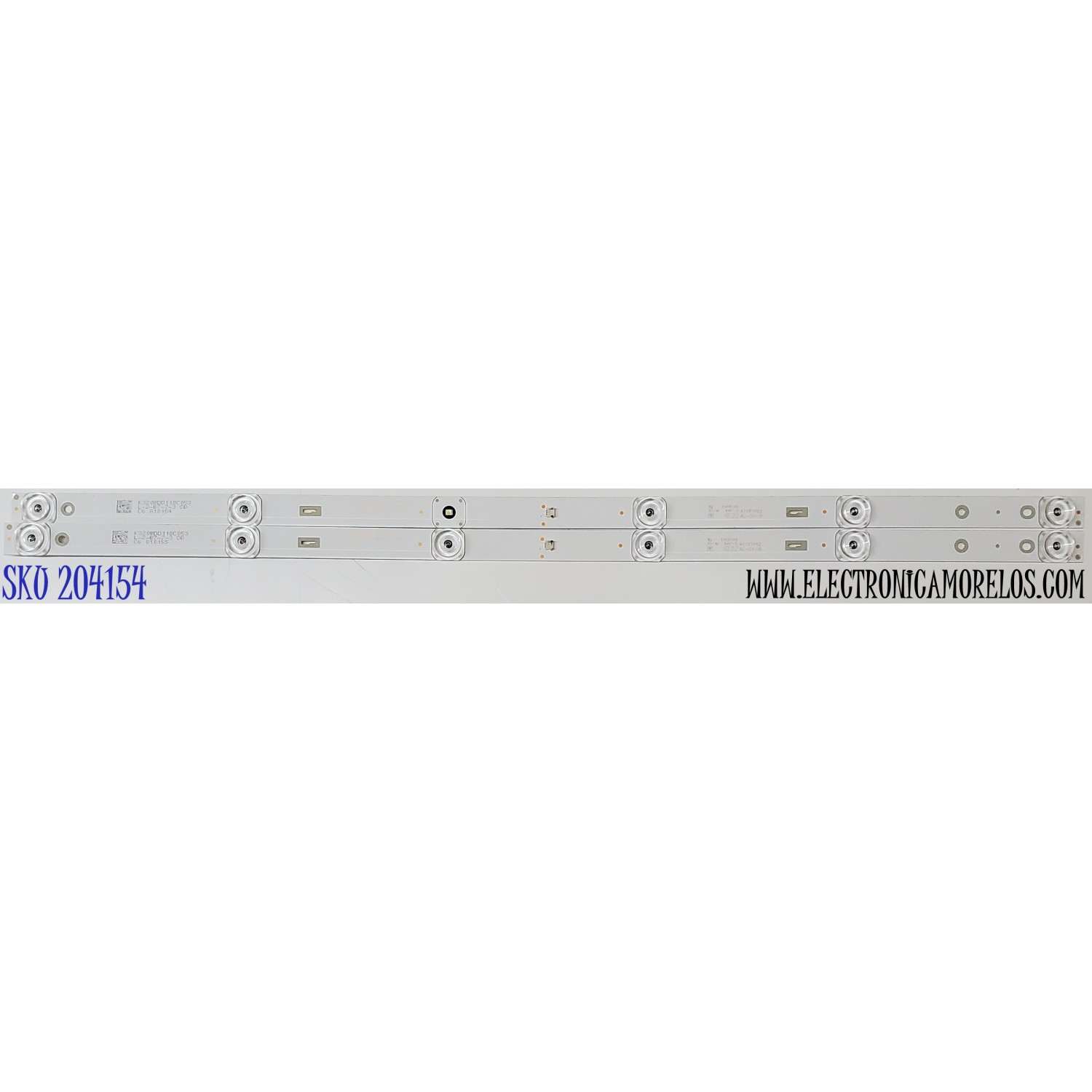 KIT DE LED'S PARA TV ACONATIC ((2 PIEZAS)) / NUMERO DE PARTE K320WDD1 / K320WDD1 A3 / 4708-K320WD-A3113N11 / 471R1P62 / K320WDD1 18C053 / L-2-B7-3 0B / MODELOS 32HS522AN / 32HS534AN