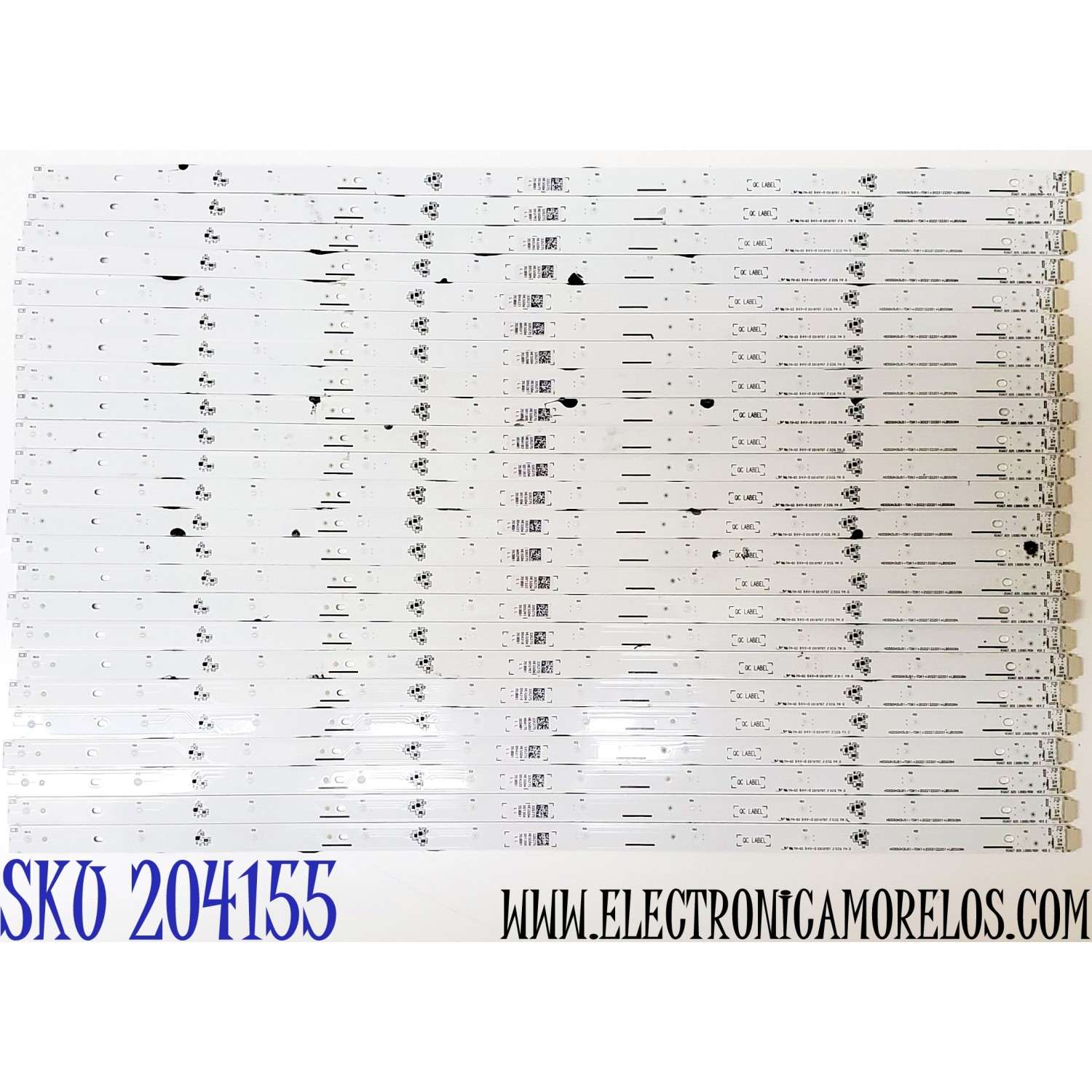 KIT DE LED'S PARA TV HISENSE ((24 PIEZAS)) / NUMERO DE PARTE RSAG7.820.13085/ROH / HD550H3U51-T0K1+2022122201+LB5509N / HD550H3U51-T0K1 / 2022122201 / LB5509N / 335275 / E519757 / MODELO 55'' / ((LED AZUL))