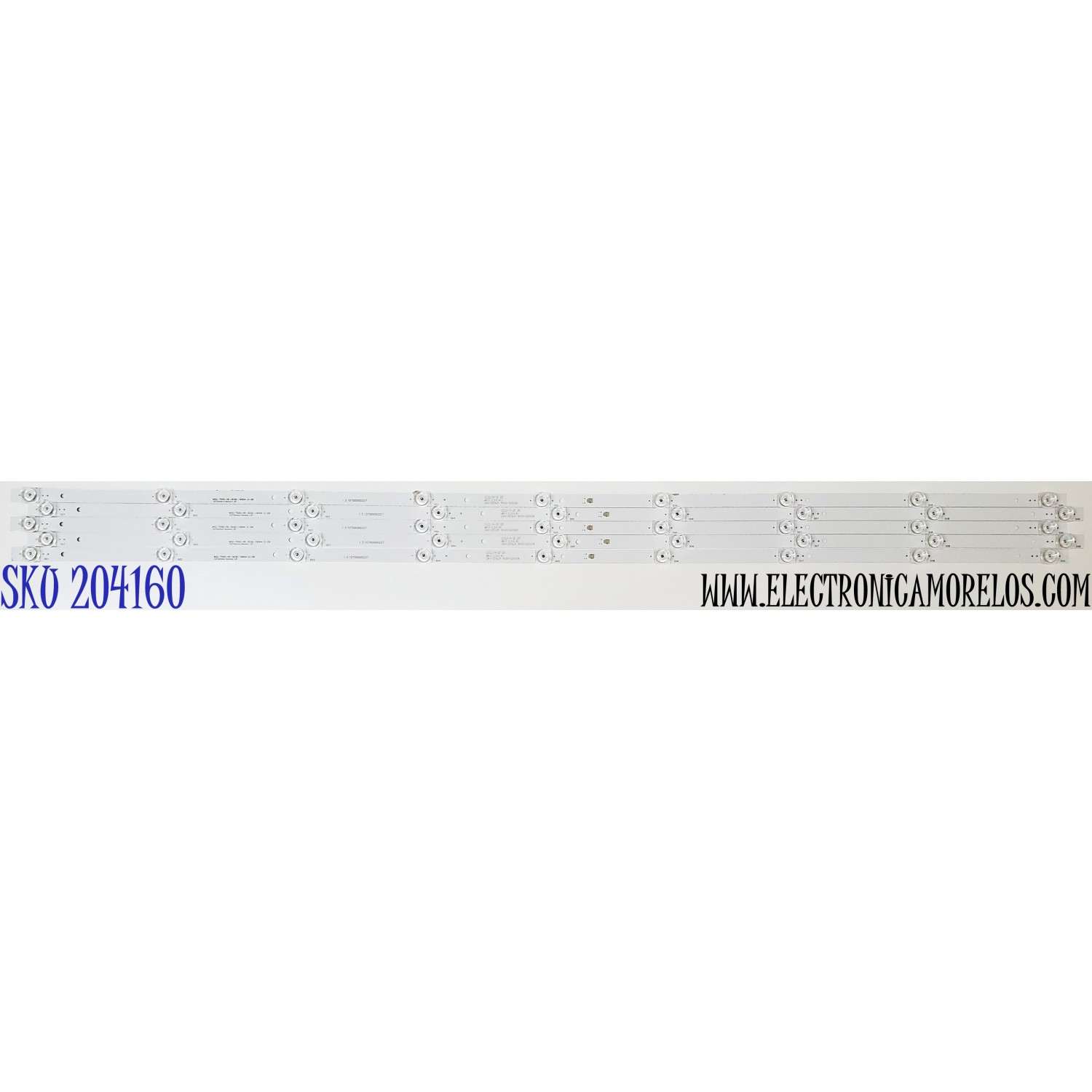 KIT DE LED'S PARA TV TD SYSTEMS ((5 PIEZAS)) / NUMERO DE PARTE 1.3.10700000227 / MSG-T550-V6-3030-19004-2-09 / 240-250LM / 9000-13000K / MODELO K55DLG12US