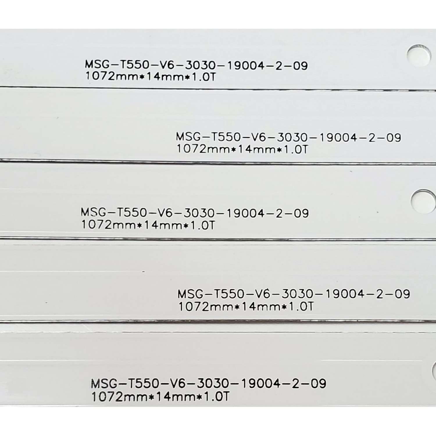 KIT DE LED'S PARA TV TD SYSTEMS ((5 PIEZAS)) / NUMERO DE PARTE 1.3.10700000227 / MSG-T550-V6-3030-19004-2-09 / 240-250LM / 9000-13000K / MODELO K55DLG12US - Imagen 3
