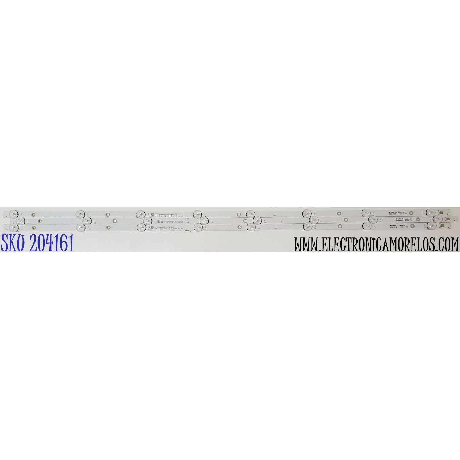 KIT DE LEDS ORIGINAL PARA TV GHIA 3 PIEZAS / NUMERO DE PARTE 1.3.10700000167 / MS-L3806 V1 / MODELO G43DFHDS8-BF / 43EVLS4