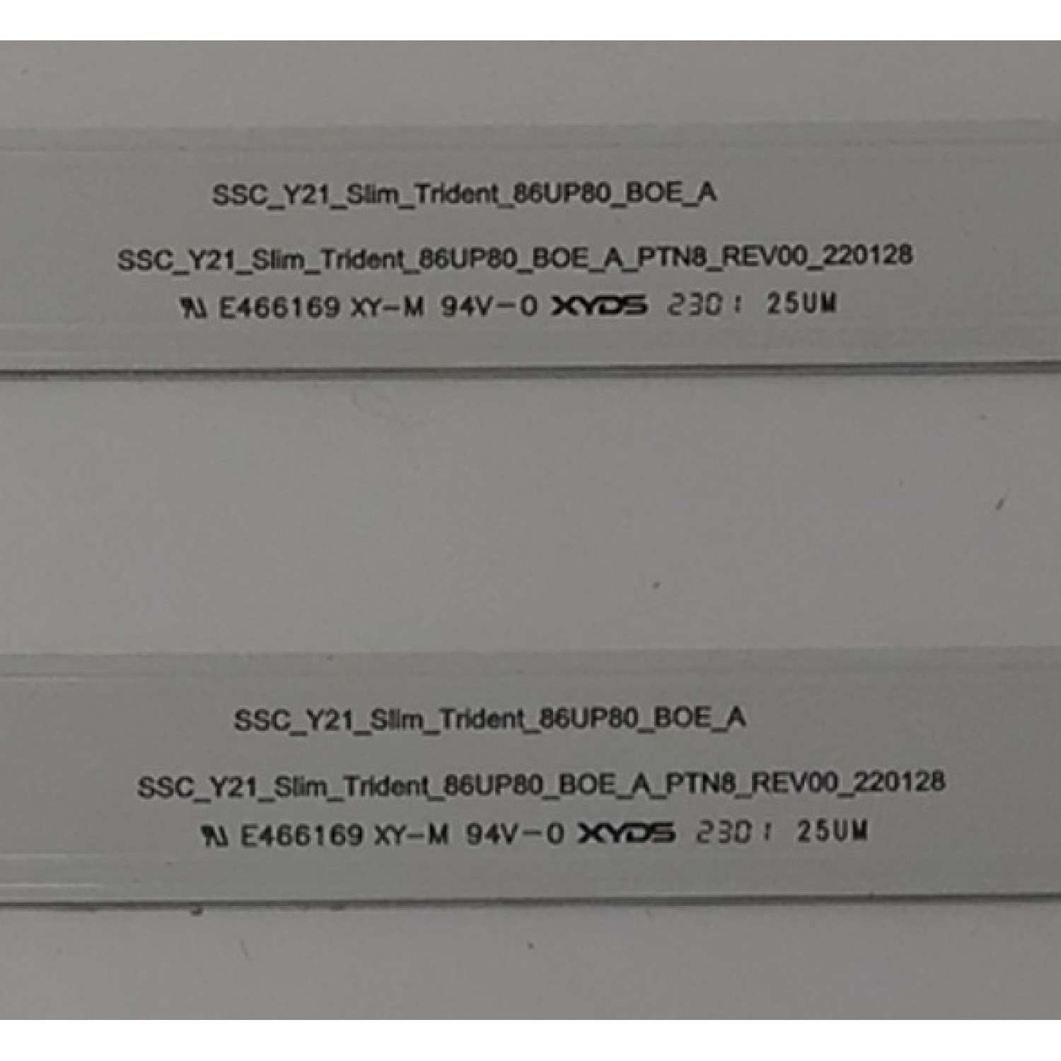 KIT DE LEDS PARA TV LG ORIGINAL 22 PIEZAS / NUMERO DE PARTE EAV65034401 / EAV65034501 /SSC_SLIM_TRIDENT_86UP80_BOE_A_PTN8_REV00_220128 / SSC_SLIM_TRIDENT_86UP80_BOE_B_PTN8_REV00_220128 / PANEL NC860TQF-VBLH2 / MODELO 86UQ9050PSC / 86UQ7070ZUD - Imagen 3