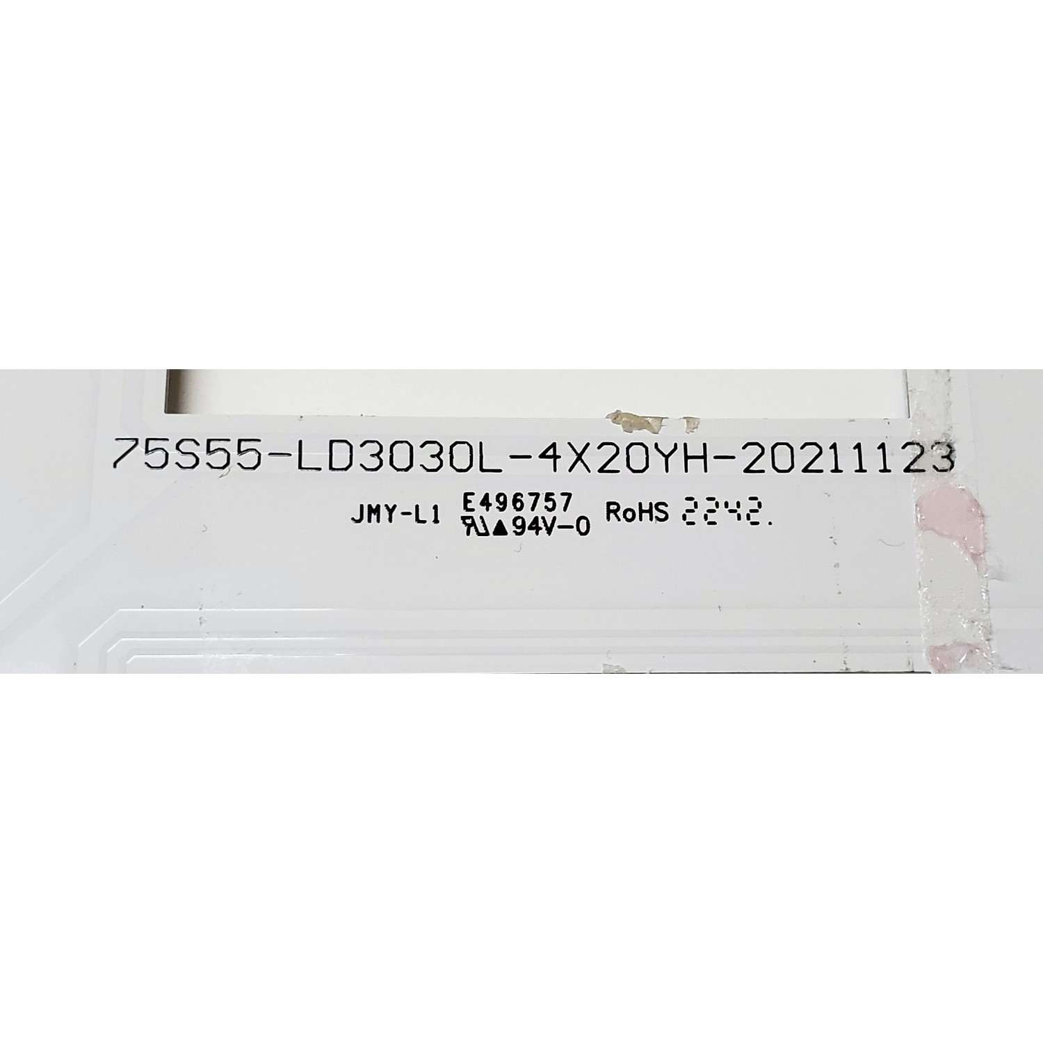 KIT DE LED'S PARA TV TCL ((8 PIEZAS)) / NUMERO DE PARTE 75S55-LD3030L-4X20YH-20211123 / 75S55-LD3030R-4X20YH-20211123 / B0101-000371 / B0101-000372 / 221104-12W94 / 828577 / 828596 / E496757 / DISPLAY ST7461D03-2 / MODELO 75S555 - Imagen 5