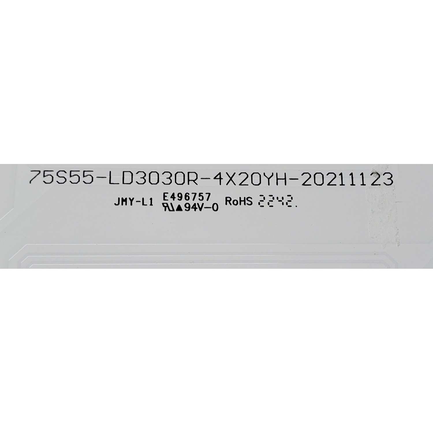 KIT DE LED'S PARA TV TCL ((8 PIEZAS)) / NUMERO DE PARTE 75S55-LD3030L-4X20YH-20211123 / 75S55-LD3030R-4X20YH-20211123 / B0101-000371 / B0101-000372 / 221104-12W94 / 828577 / 828596 / E496757 / DISPLAY ST7461D03-2 / MODELO 75S555 - Imagen 6