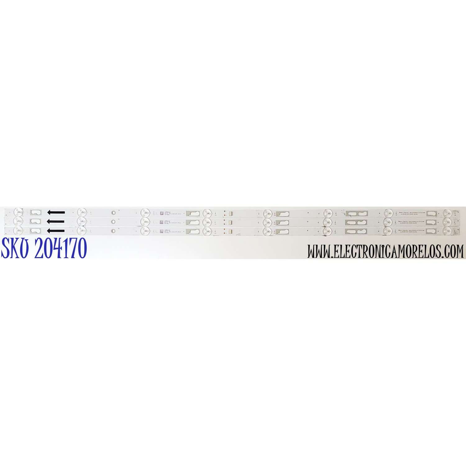 KIT DE LED'S PARA TV JVC ((3 PIEZAS)) / NUMERO DE PARTE JL.D42081330-004AS-M_V02 / 4C-B420T-JF3C / 19AE630 / N210126 / DISPLAY JE415D3HA0L / MODELO SI42FR