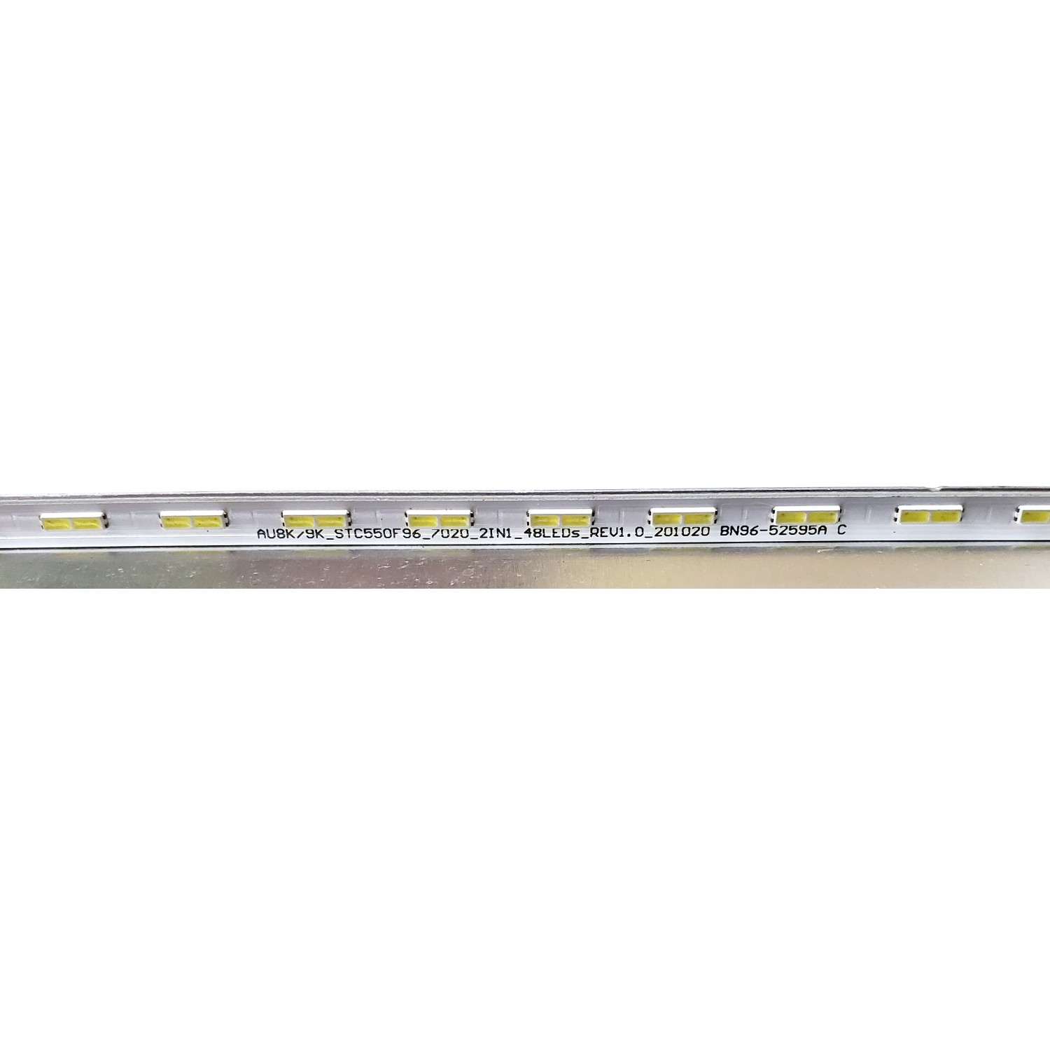 LED PARA TV SAMSUNG ((1 PIEZA)) / NUMERO DE PARTE STC550F96 / BN96-52595A / BN61-17492A / AU8K/9K_STC550F96_7020_2IN1_48LEDs_REV1.0_201020 BN96-52595A C / Y21 55Q60A / PANEL CY-SA055HGHV1H / MODELOS UN55AU8 / UE55AU8 / UA55AU8 / (( MEDIDAS 1.21M x 15CM)) - Imagen 4