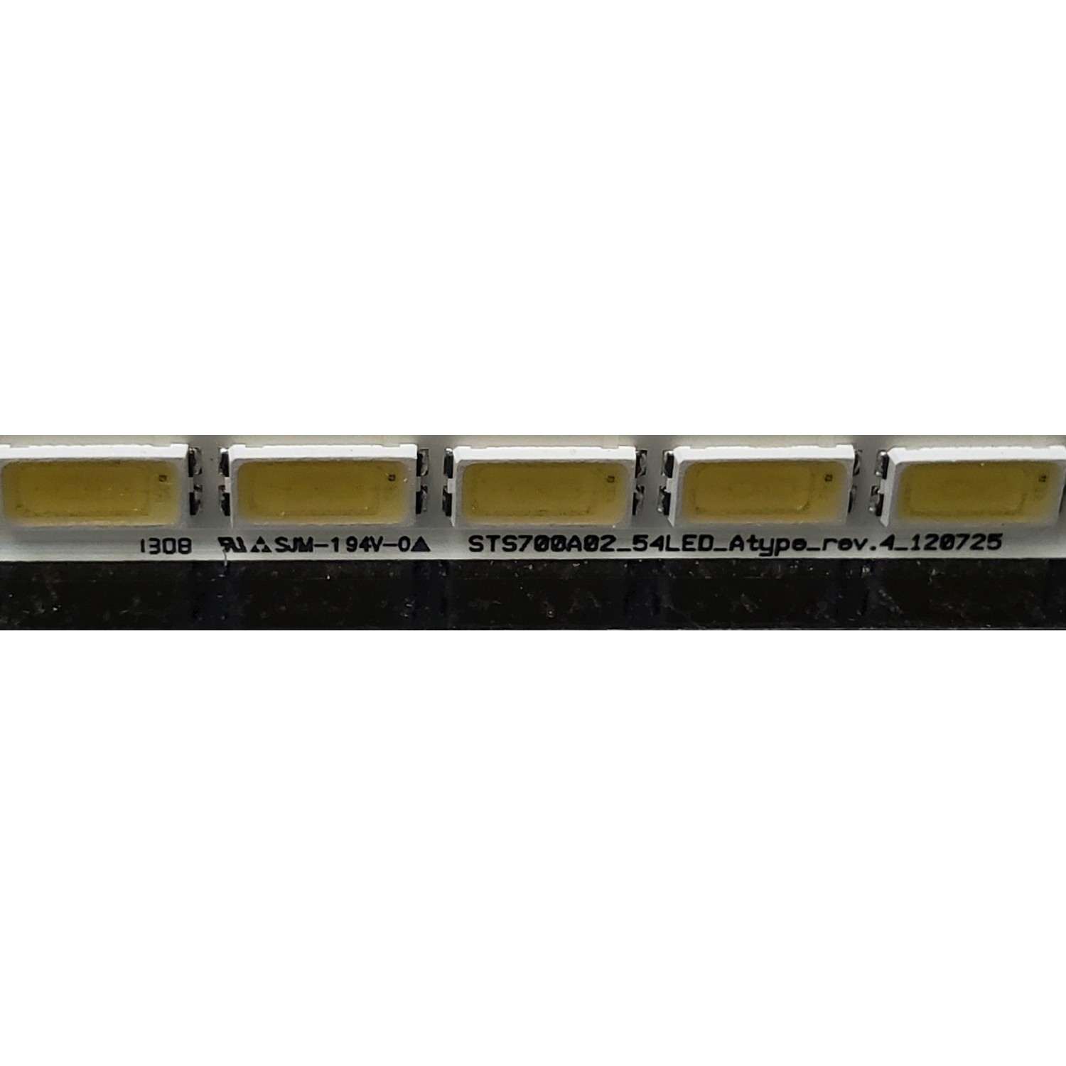 KIT DE LED'S PARA MONITOR SMART® ((2 PIEZAS)) / NUMERO DE PARTE STS700A02_54LED_ATYPE_REV.4_120725 / STS700A02_54LED_BTYPE_REV.4_120725 / LJ64-03750A / I030719A0 / BN61-17499A002 / PANEL LTI700HA02 / MODELO SBID8070I-G4 / ((MEDIDAS 88CM x 28CM)) - Imagen 2