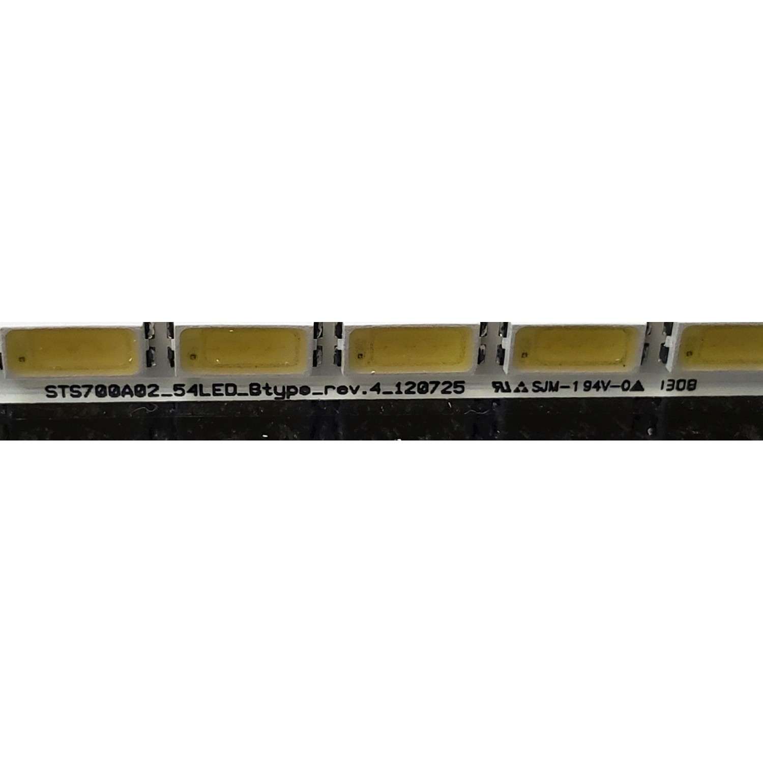 KIT DE LED'S PARA MONITOR SMART® ((2 PIEZAS)) / NUMERO DE PARTE STS700A02_54LED_ATYPE_REV.4_120725 / STS700A02_54LED_BTYPE_REV.4_120725 / LJ64-03750A / I030719A0 / BN61-17499A002 / PANEL LTI700HA02 / MODELO SBID8070I-G4 / ((MEDIDAS 88CM x 28CM)) - Imagen 4