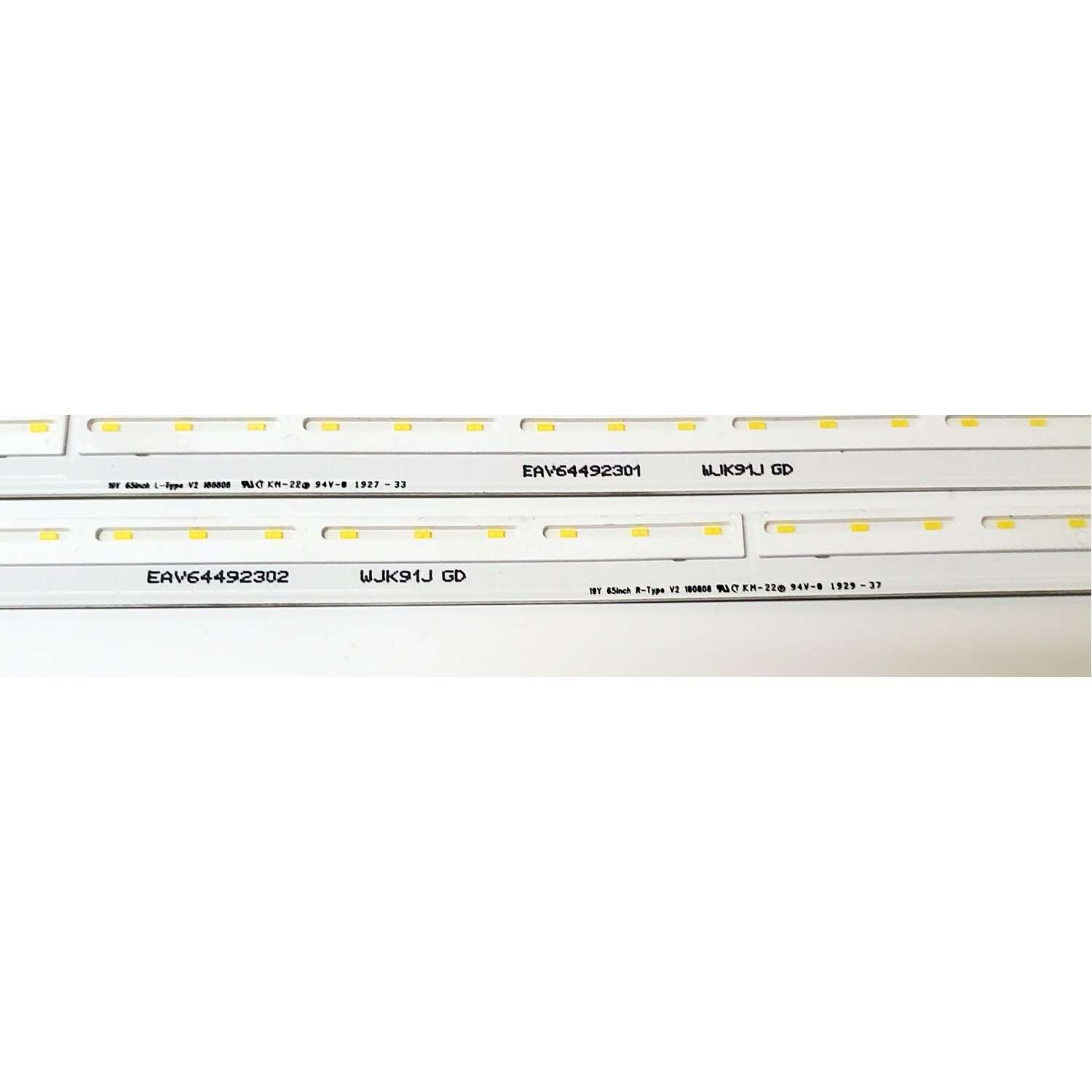 KIT DE LED'S PARA TV LG ((2 PIEZAS)) / EAV64492301 / EAV64492302 / MEK64606501 / 19Y 65INCH L-TYPE V2 / 19Y 65INCH R-TYPE V2 / MODELOS 65SM8100AUA / 65SM8600PUA / 65SM8600AUA / 65NANO81ANA / 65NAN081ANA 65NANO85UNA / 65NAN085UNA - Imagen 2