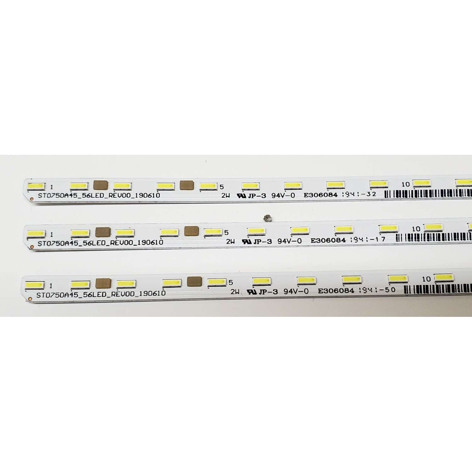 KIT DE LED'S PARA TV SONY ((3 PIEZAS)) / NUMERO DE PARTE STO750A45 / ST0750A45 / 734.05102.0001 / STO750A45_56LED_REV00_190610 / 056380560141S / PANEL V750QWME02 / MODELO XBR-75X850G / XBR75X850G - Imagen 2