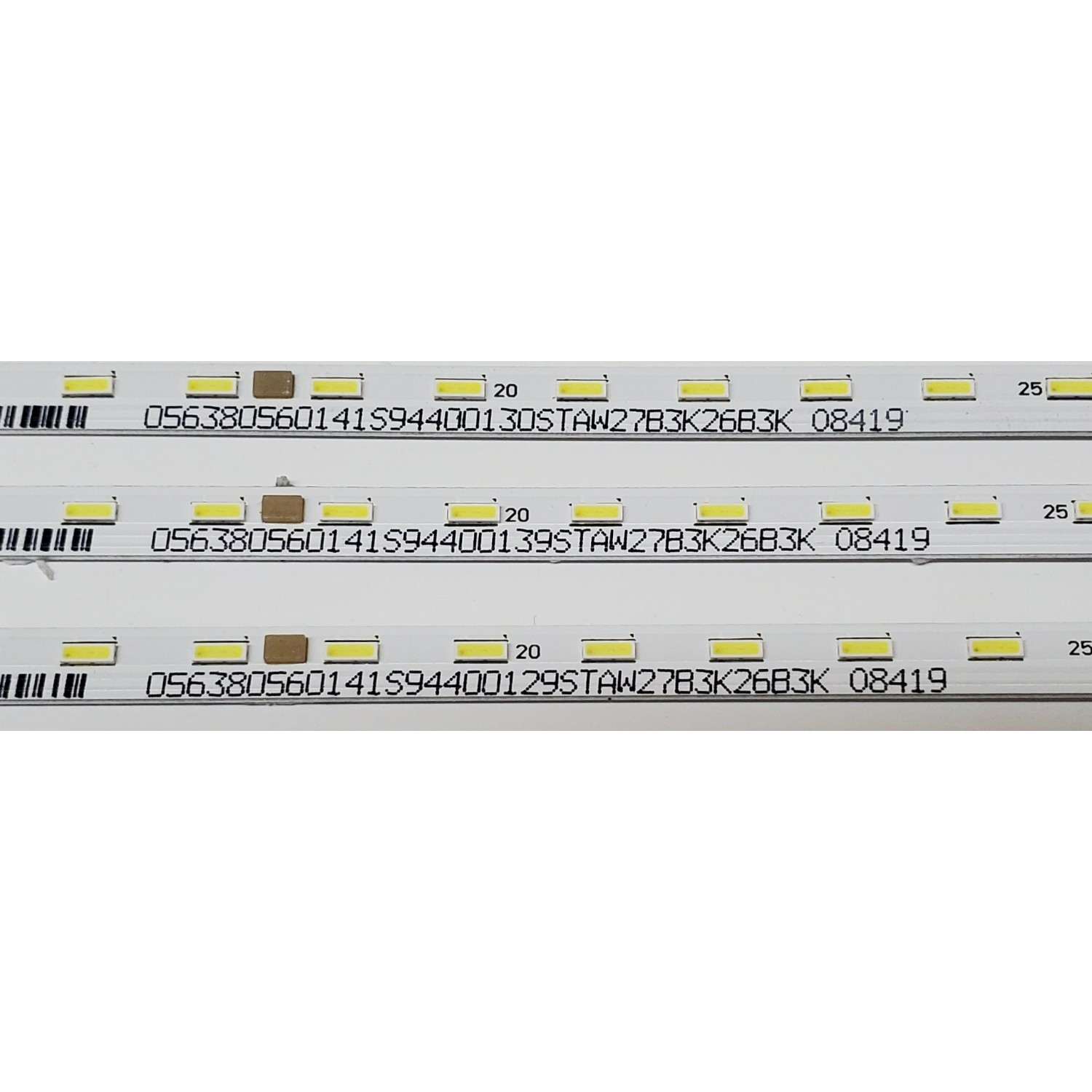 KIT DE LED'S PARA TV SONY ((3 PIEZAS)) / NUMERO DE PARTE STO750A45 / ST0750A45 / 734.05102.0001 / STO750A45_56LED_REV00_190610 / 056380560141S / PANEL V750QWME02 / MODELO XBR-75X850G / XBR75X850G - Imagen 3