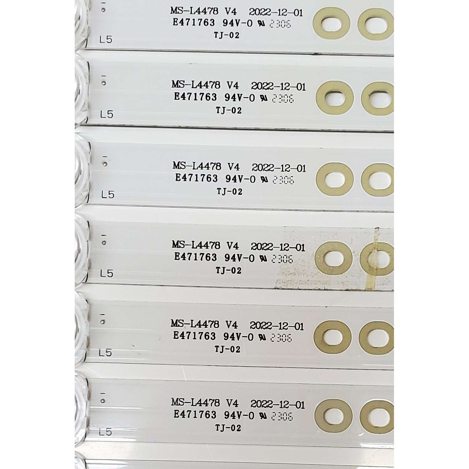 KIT DE LEDS ORIGINAL PARA TV EVL 12 PIEZAS / NUMERO DE PARTE MS-L4478 / MS-L4478 V4 / MS-L4478 V3 / 1.3.10706500284 / 1.3.10706500284 MC / E471763 / PANEL G650BD1QUB-19 / MODELO 65NE6900 / 65EVLS4 - Imagen 4