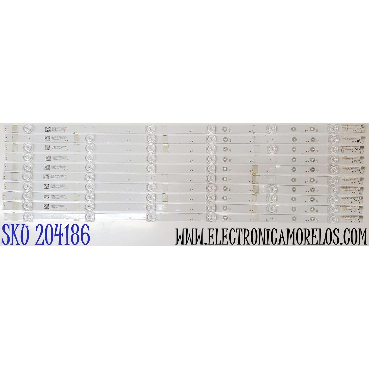 KIT DE LED'S PARA TV ONN ((10 PIEZAS)) / NUMERO DE PARTE TPV-58AA52-JM030-0D22-6X10-190520-A0 / 261501008410 / 210BZ06D0B336BR00N / 4501803L313Y / E331251 / PANEL TPT580F2-PU1L.Q REV:S01Q / MODELO 100005397 ((58 PULGADAS))