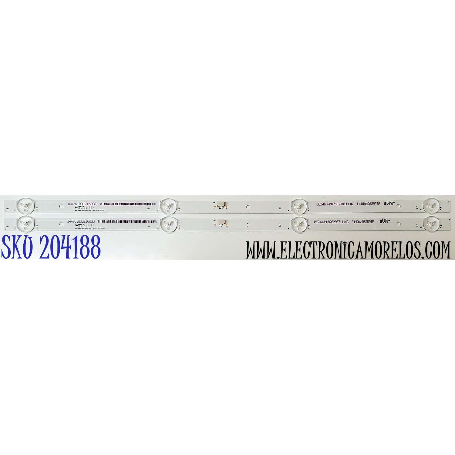 KIT DE LED'S PARA TV PHILIPS ((2 PIEZAS)) / NUMERO DE PARTE BOE_23D6_2X4_3030C_4S1P REV.V1 / 34476100021600 / BE24AVNR876 / T140MA062RRTF / PANEL BOEI236WX1 / DISPLAY HV236WH8-H00 / MODELO 24PFL3603F7