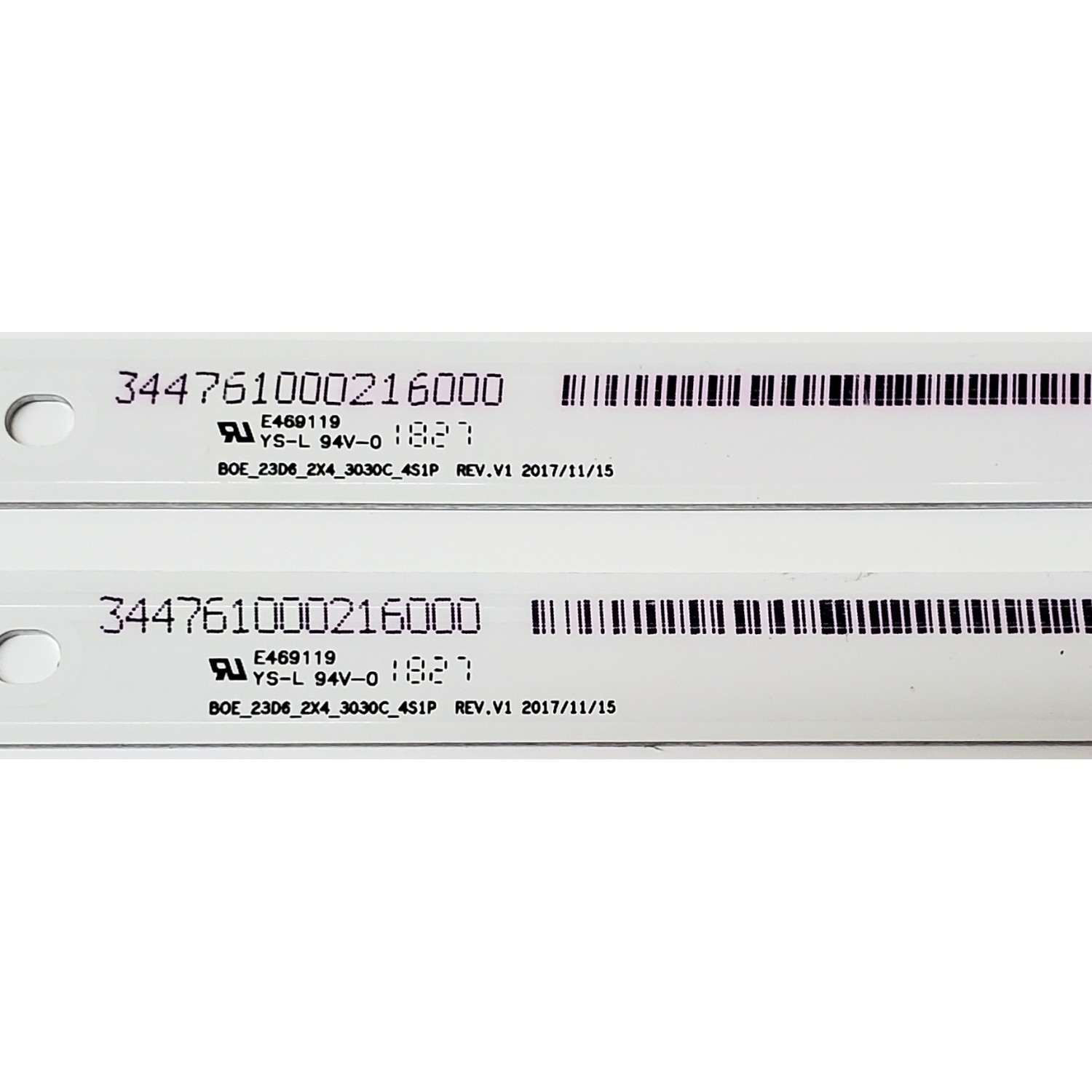KIT DE LED'S PARA TV PHILIPS ((2 PIEZAS)) / NUMERO DE PARTE BOE_23D6_2X4_3030C_4S1P REV.V1 / 34476100021600 / BE24AVNR876 / T140MA062RRTF / PANEL BOEI236WX1 / DISPLAY HV236WH8-H00 / MODELO 24PFL3603F7 - Imagen 2
