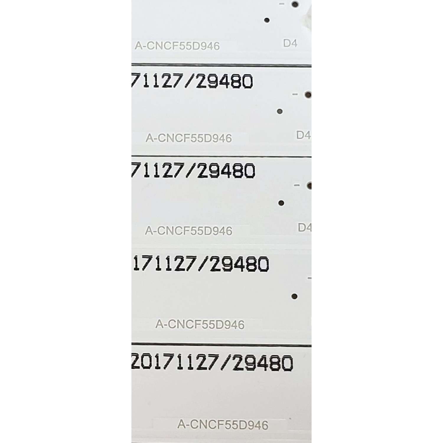 KIT DE LED'S PARA TV ELEMENT ((10 PIEZAS)) / NUMERO DE PARTE A-CNCF55D946 / 112600106/C003 / 3088TB7D423123H5008626 / BC23-M123-H-W50/20171127/29480 / PANEL T550-V35-DLED / MODELO E4SFT5517 - Imagen 2