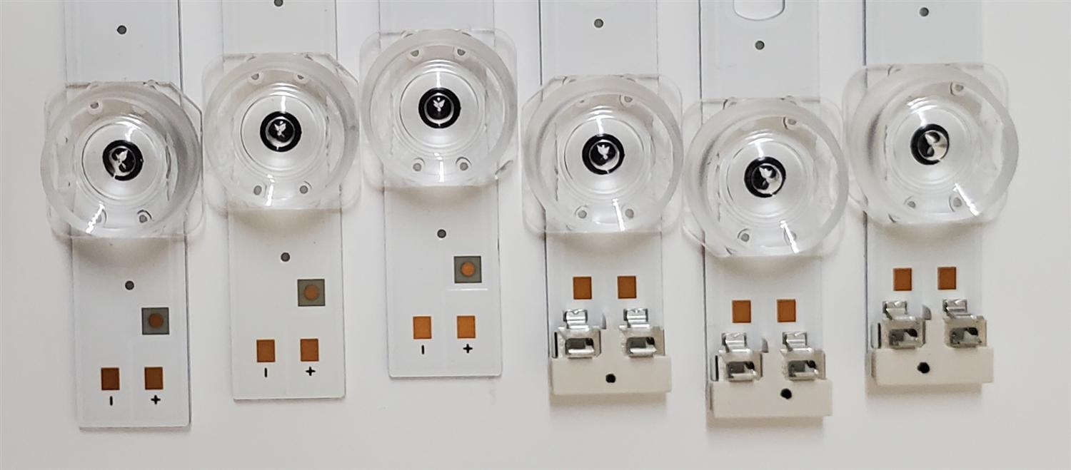 KIT DE LED'S PARA TV SAMSUNG ((6 PIEZAS)) / NUMERO DE PARTE BN96-50317A / BN96-50318A / E0_CFM_L6(1) / E0_CFM_R6(1) / R1.0_TBD-100_7pi / LM41-00869A / 905A / LM41-00870A / 906A / MODELO UN50TU8000 / UN50TU8000FXZA AB04 - Imagen 3