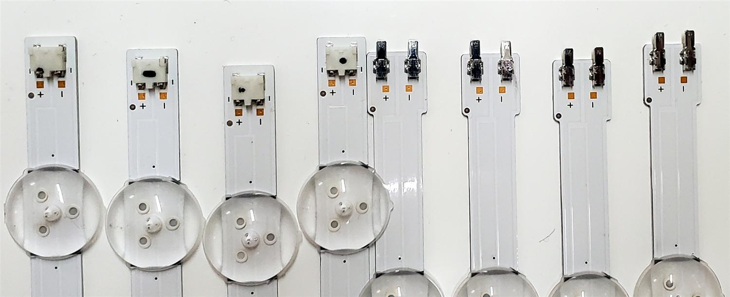 KIT DE LED'S PARA TV SAMSUNG ((8 PIEZAS)) / NUMERO DE PARTE BN96-46570A / BN96-46571A / V8DN-430SMB-R1 / V8DN-430SMA-R1 / MODELOS UN43J / UE43N / UA43N / HG43AJ / LH43BENELGA/ZX / LH43BERBLGAXGO BA01 / MAS MODELOS EN DESCRIPCIÓN - Imagen 3