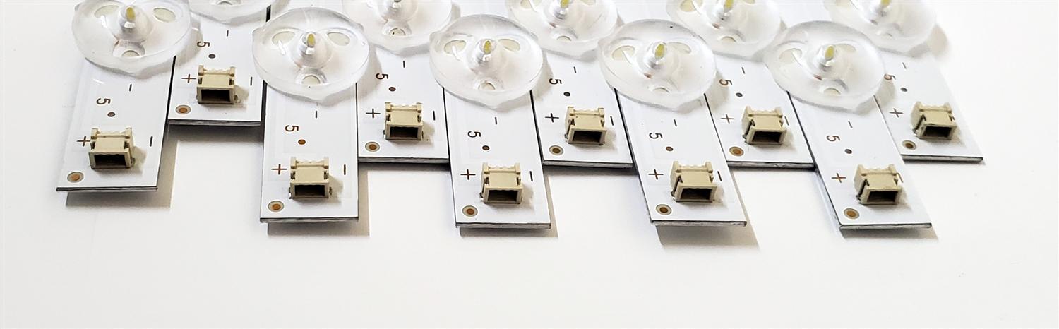 KIT DE LEDS ORIGINAL PARA TV RCA 10 PIEZAS / NUMERO DE PARTE 58HR332M05A0 / D58A114 5*10 / LM7N08R1E / AE0110634 / 58HR332M05A0 V0 / DISPLAY CC580PV1D / MODELO RTU5820 / RHOS581SM-D - Imagen 4