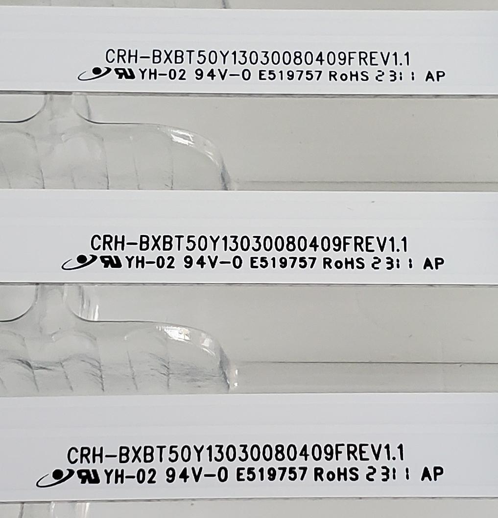 KIT DE LED'S ((NUEVOS)) PARA TV HISENSE / TOSHIBA ((4 PIEZAS)) / NUMERO DE PARTE CRH-BXBT50Y13030080409FREV1.1 / BD500Y1U-LB51L2 / 2021021901 / SVH500AH2 / 1262012 / 26131500 / PANEL HD500Y1U51-T0L2/MX\GM\CKD3A\ROH / MODELOS 50A6G / 50C350KU - Imagen 5