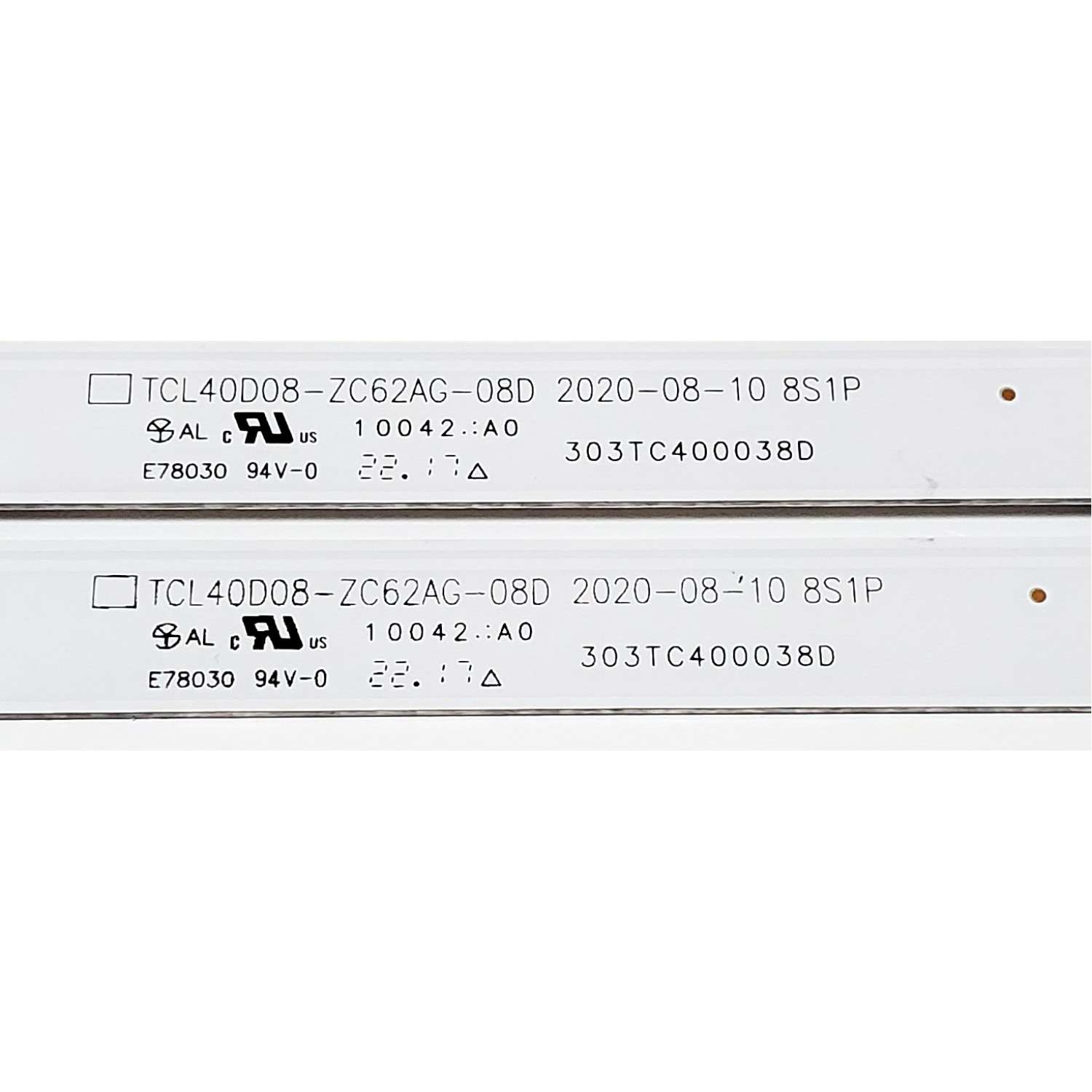 KIT DE LEDS ORIGINAL PARA TV HKPRO 2 PIEZAS / NUMERO DE PARTE TCL40D08-ZC62AG-08D / 303TC400038D / 4C-LB400T-ZC2C / TC400M05 / PANEL LVF400CMDX / DISPLAY V400HJ9-PE1 REV.C4 / MODELOS HKP40SM11 / ATV-40HDR - Imagen 4
