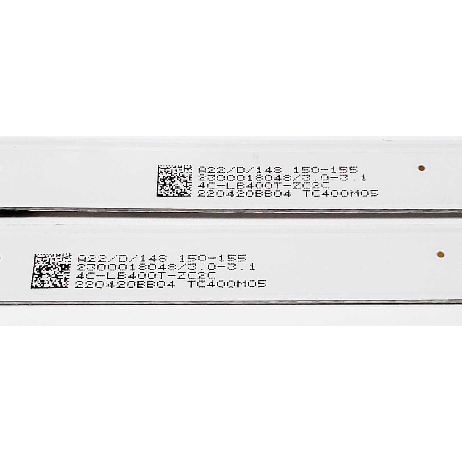 KIT DE LEDS ORIGINAL PARA TV HKPRO 2 PIEZAS / NUMERO DE PARTE TCL40D08-ZC62AG-08D / 303TC400038D / 4C-LB400T-ZC2C / TC400M05 / PANEL LVF400CMDX / DISPLAY V400HJ9-PE1 REV.C4 / MODELOS HKP40SM11 / ATV-40HDR - Imagen 3