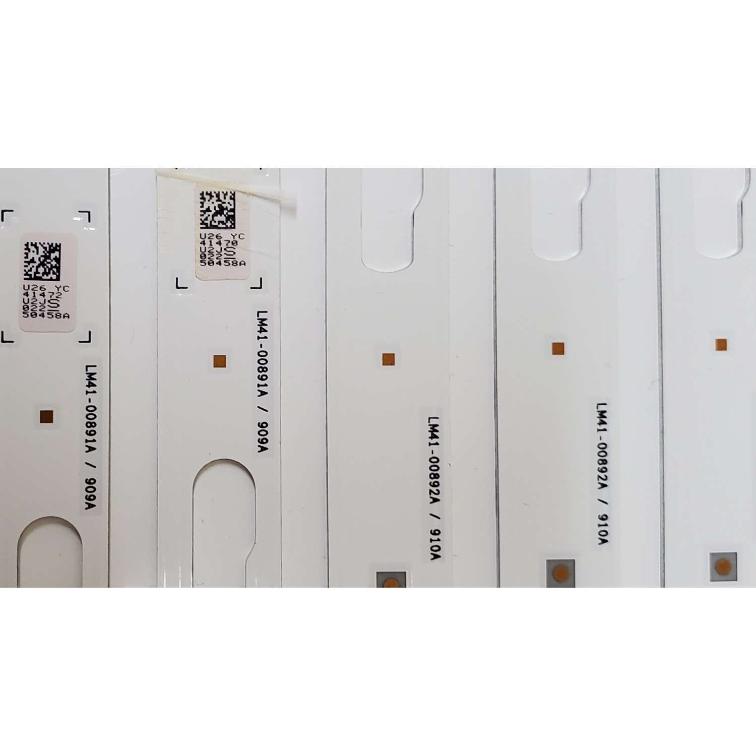 KIT DE LEDS PARA TV SAMSUNG ORIGINAL 8 PIEZAS / NUMERO DE PARTE BN96-50458A / BN96-50459A / E8_CFM_R5(1) / E8_CFM_R6(1) / E8_CFM_L6(1) / R1.0_TBQ-100_7PI / LM41-00891A / LM41-00892A /  MODELOS UN58TU / GU58AU / UA58 / UE58 / MAS MODELOS EN DESCRIPCIÓN - Imagen 6
