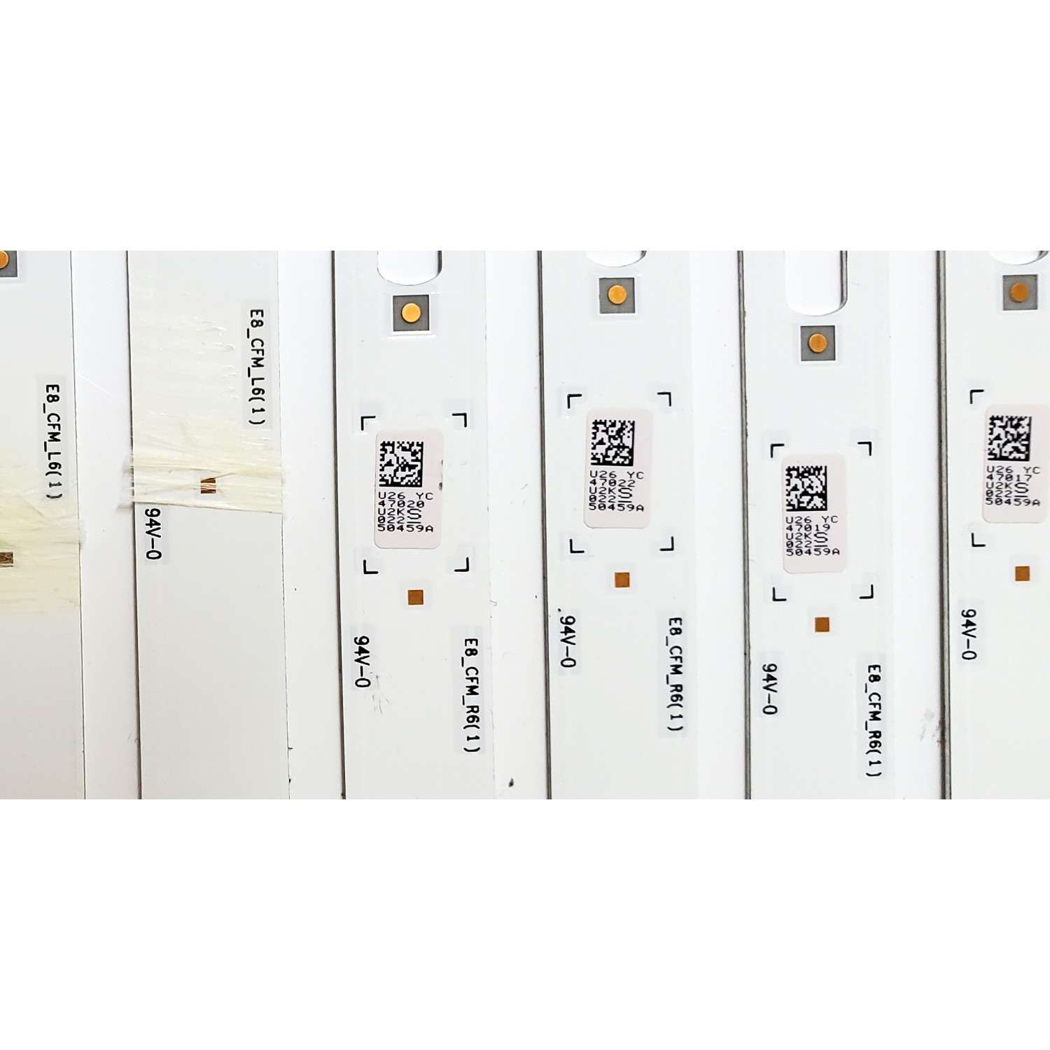 KIT DE LEDS PARA TV SAMSUNG ORIGINAL 8 PIEZAS / NUMERO DE PARTE BN96-50458A / BN96-50459A / E8_CFM_R5(1) / E8_CFM_R6(1) / E8_CFM_L6(1) / R1.0_TBQ-100_7PI / LM41-00891A / LM41-00892A /  MODELOS UN58TU / GU58AU / UA58 / UE58 / MAS MODELOS EN DESCRIPCIÓN - Imagen 5