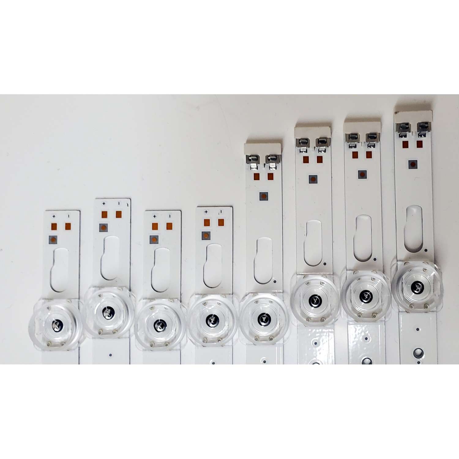 KIT DE LEDS PARA TV SAMSUNG ORIGINAL 8 PIEZAS / NUMERO DE PARTE BN96-50458A / BN96-50459A / E8_CFM_R5(1) / E8_CFM_R6(1) / E8_CFM_L6(1) / R1.0_TBQ-100_7PI / LM41-00891A / LM41-00892A /  MODELOS UN58TU / GU58AU / UA58 / UE58 / MAS MODELOS EN DESCRIPCIÓN - Imagen 3