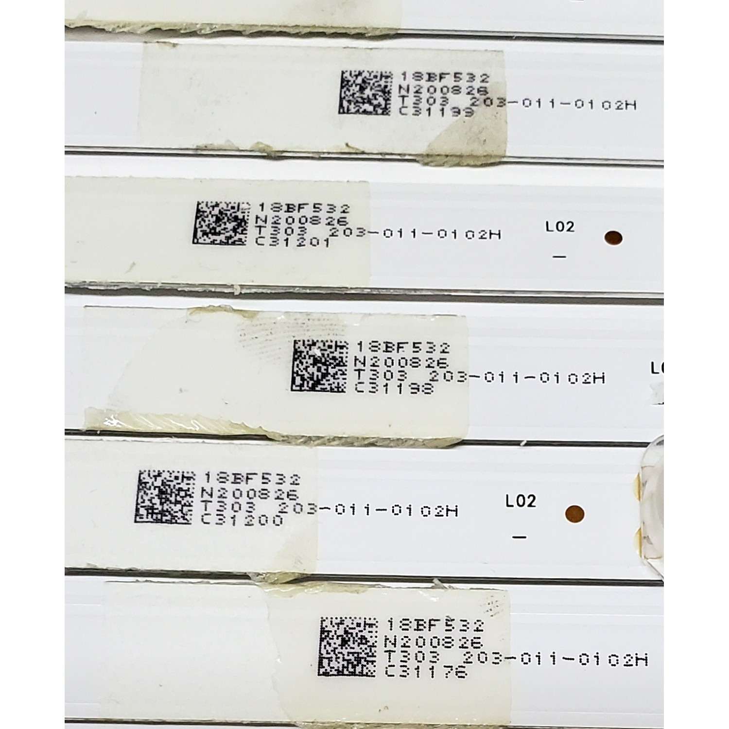 KIT DE LED'S PARA TV POLAROID ((10 PIEZAS)) / NUMERO DE PARTE JL.D55051330-170DS-M_V01_14MM / N200826 / 203-011-0102H / 18BF532 / PANEL LSC550FN11-201 / MODELO 55T7U - Imagen 3