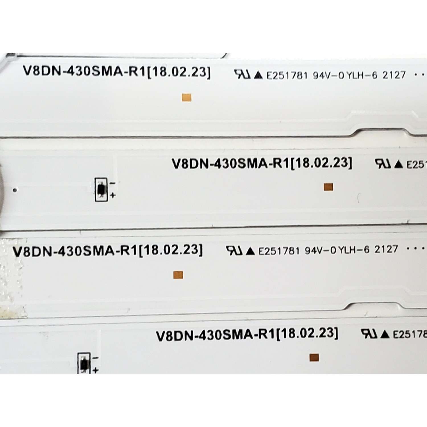 KIT DE LED'S PARA TV SAMSUNG ((8 PIEZAS)) / NUMERO DE PARTE BN96-46570A / BN96-46571A / V8DN-430SMB-R1 / V8DN-430SMA-R1 / MODELOS UN43J / UE43N / UA43N / HG43AJ / LH43BENELGA/ZX / LH43BERBLGAXGO BA01 / MAS MODELOS EN DESCRIPCIÓN - Imagen 5