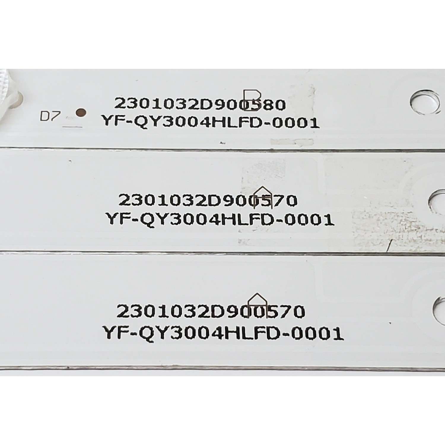KIT DE LED'S PARA TV FURRION ((3 PIEZAS)) / NUMERO DE PARTE 6501L632000060 / 6501L632000050 / 3BL-T6324102-26 / 3BL-T6324102-12 / 2301032D900580 / 2301032D900570 / YF-QY3004HLFD-0001 / PANEL HK315LEDM-JH69H / DISPLAY PT320AT01-01 / MODELO FEHS32D9A - Imagen 4