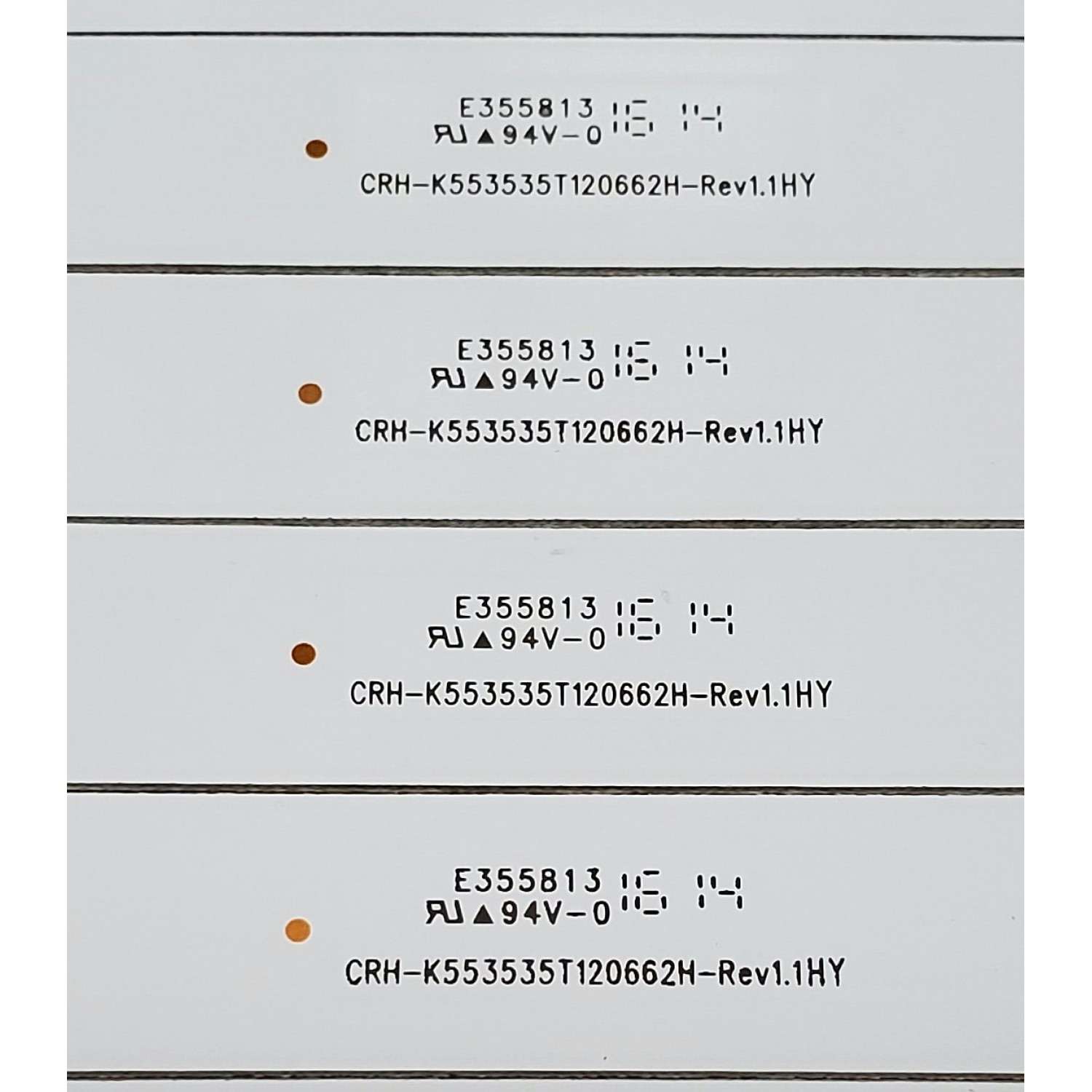 KIT DE LED'S PARA TV LENOVO ((12 PIEZAS)) / NUMERO DE PARTE CRH-K553535T120662H-REV1.1 / 8149010655010 / E355813 / 201876 / B1M01H21PDA2673K / CRH-K553535T120662H / MODELOS 55E6 / 55G5U / 55G5i / 55E6T - Imagen 2