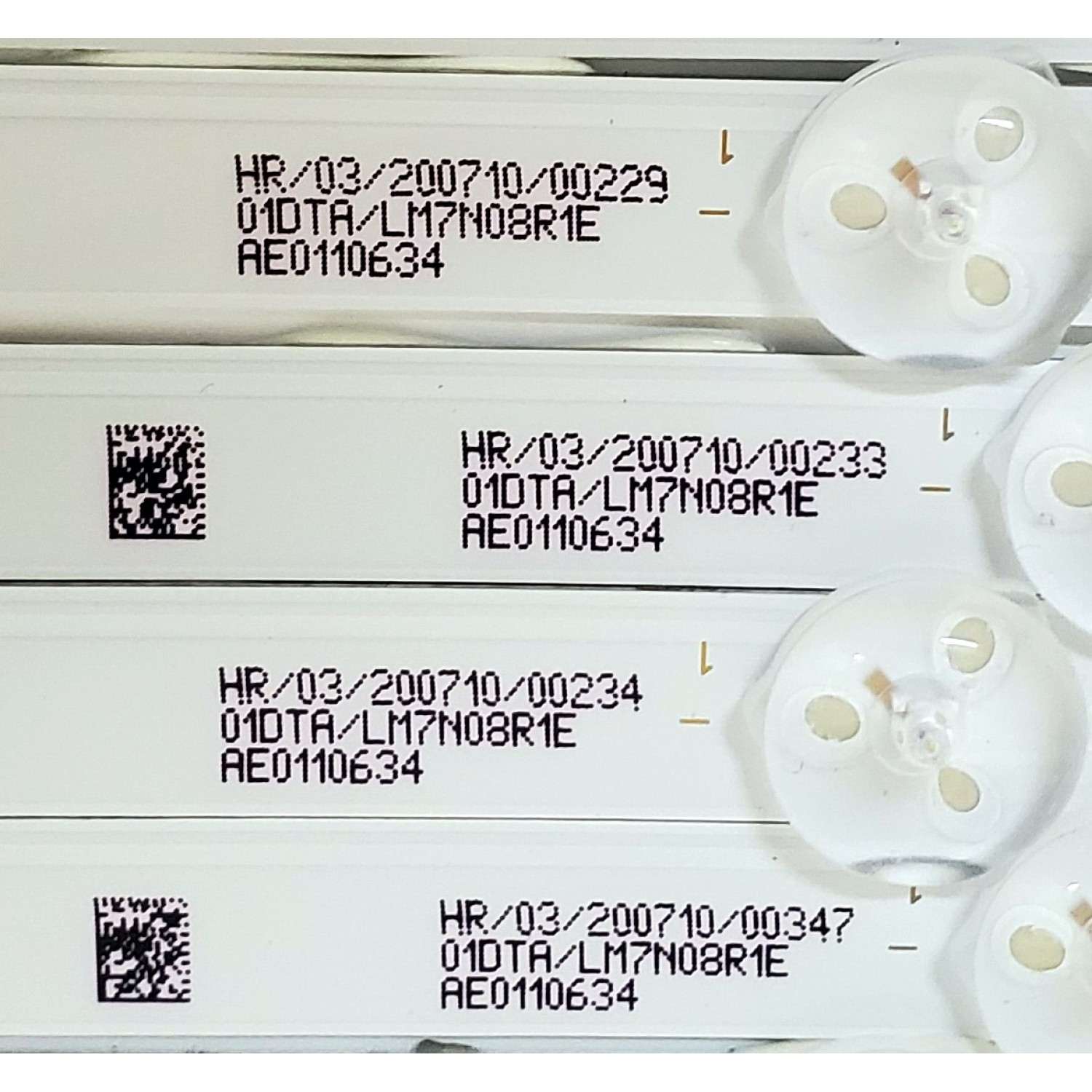KIT DE LEDS ORIGINAL PARA TV RCA 10 PIEZAS / NUMERO DE PARTE 58HR332M05A0 / D58A114 5*10 / LM7N08R1E / AE0110634 / 58HR332M05A0 V0 / DISPLAY CC580PV1D / MODELO RTU5820 / RHOS581SM-D - Imagen 2