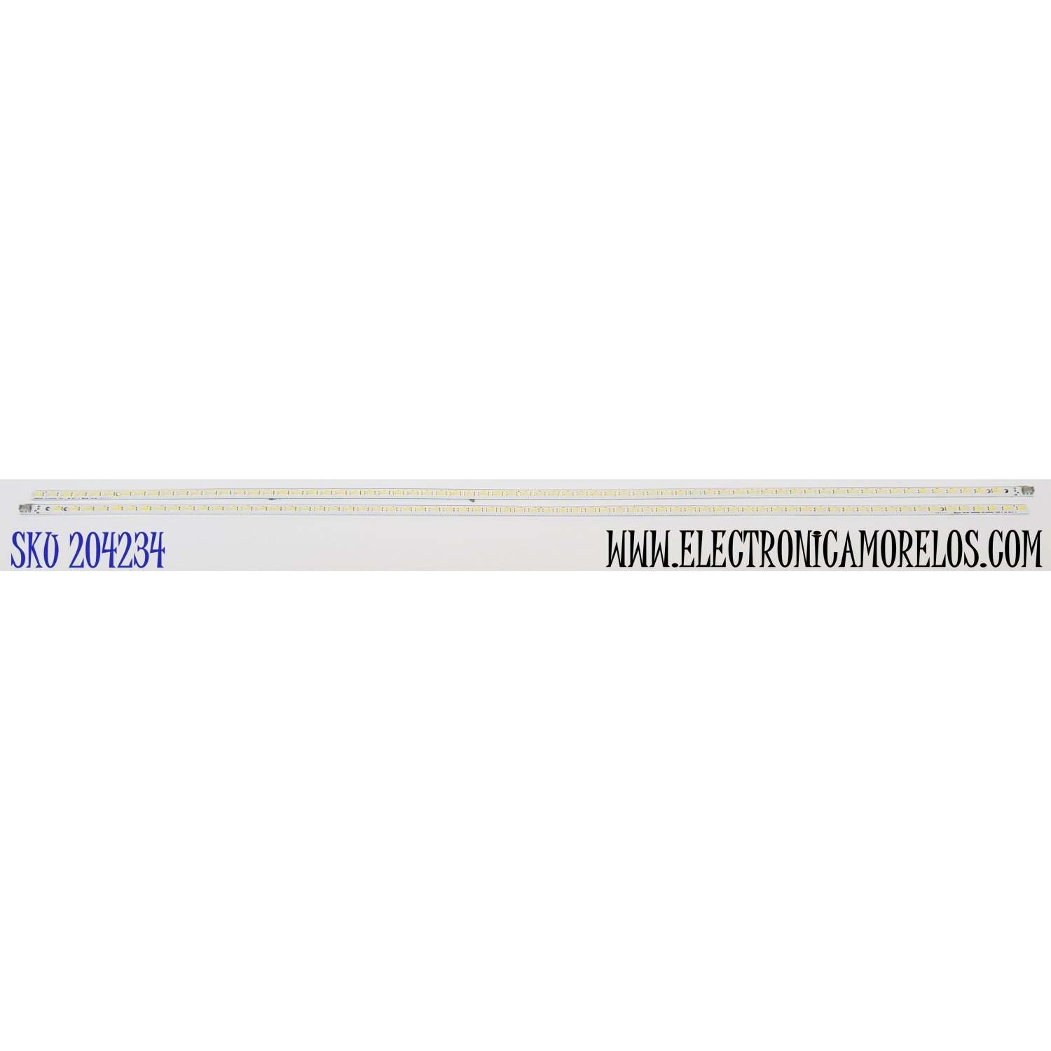 KIT DE LEDS PARA TV SHARP ORIGINAL 2 PIEZAS / NUMERO DE PARTE 5501ZZ / 5502ZZ / 2014SDP60 7030 L 68 REV1.0 / 2014SDP60 7030 R 68 REV1.0 / GA0361TPZZ / PANEL JE600D3GV2AZ / MODELO LC-60C6500U / LC-60EQ10U