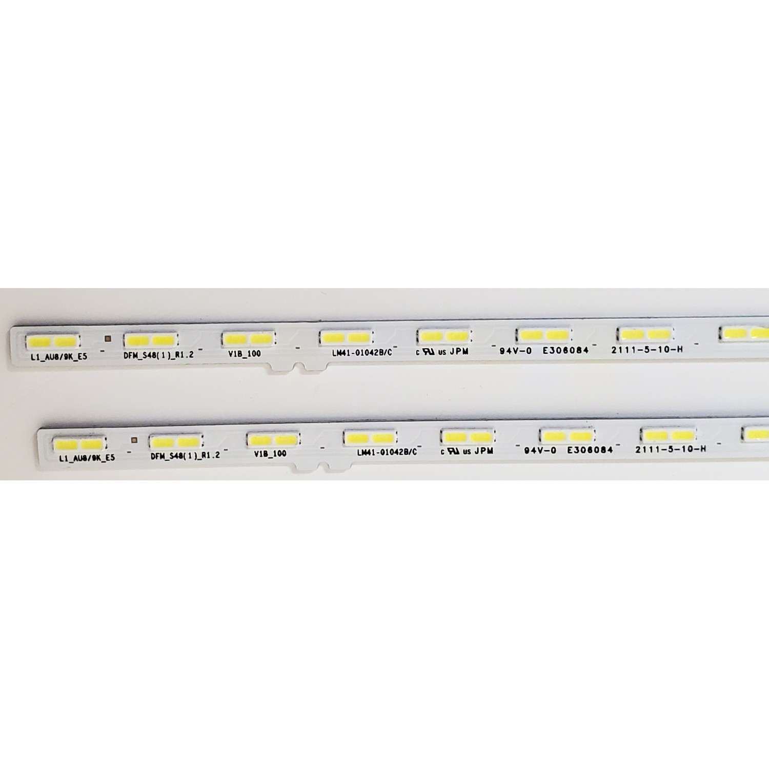 KIT DE LED'S PARA TV SAMSUNG ((2 PIEZAS)) / NUMERO DE PARTE BN96-52595A / LM41-01042B/C / L1_AU8/9K_E5 DFM_S48(1)_R1.2 V18_100 LM41-01042B/C / 52595A / LM41-01042B / PANEL CY-SA055HGLV4H / MODELO UN55AU8000FXZA - Imagen 3