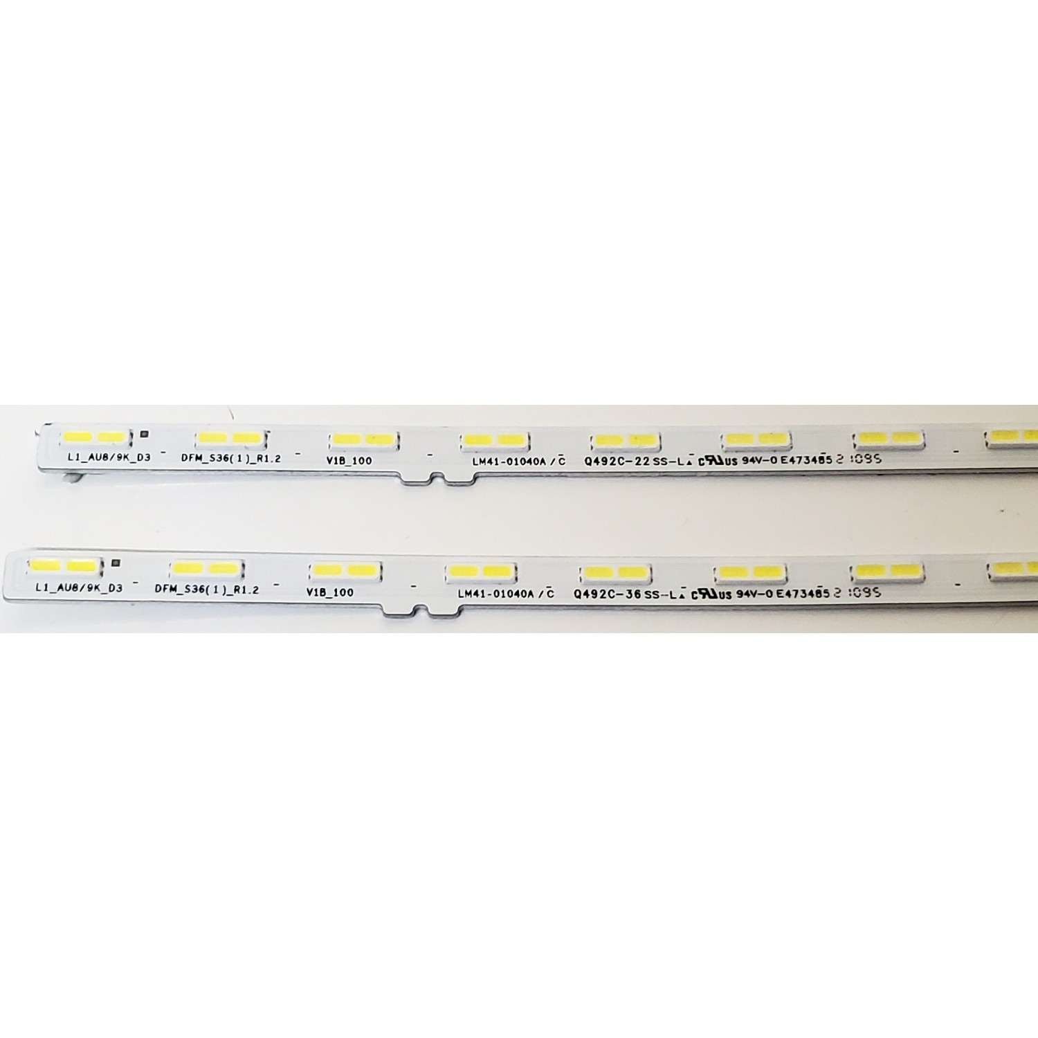 KIT DE LED'S PARA TV SAMSUNG ((2 PIEZAS)) / NUMERO DE PARTE LM41-01040A / LM41-01040A/C / L1_AU8/9K_D3 / DFM_S36(1)_R1.2 V1B_100 / BN61-17493A / L1_AU8/9K_D3 DFM_S36(1)_R1.2 V1B_100 / PANEL CY-SA043HGEY1V / DISPLAY HV430QUB-F1B / MODELO UN43AU8000FXZA - Imagen 3